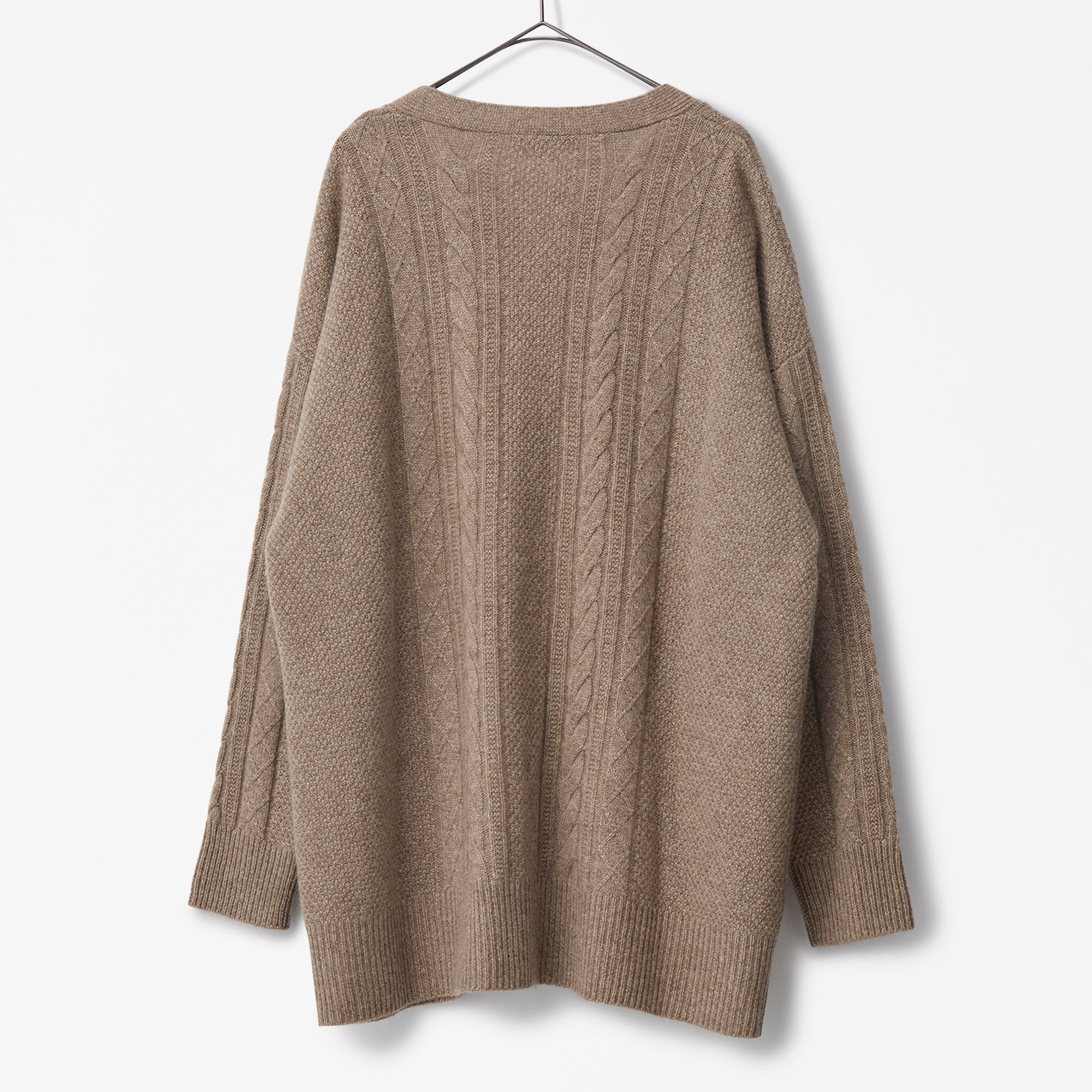 cashmere aran knit cardigan(カシミヤアラン編みニットカーディガン)EC限定ギフトバッグ付き
