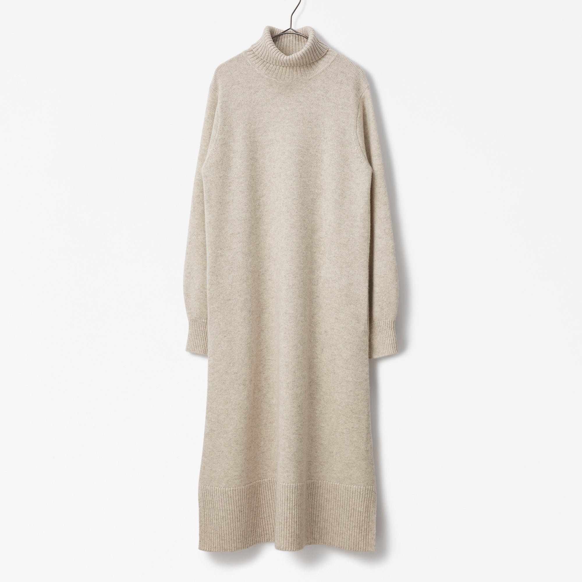 cashmere turtle neck knit dress(カシミヤタートルネックニットワンピース)EC限定ギフトバッグ付き