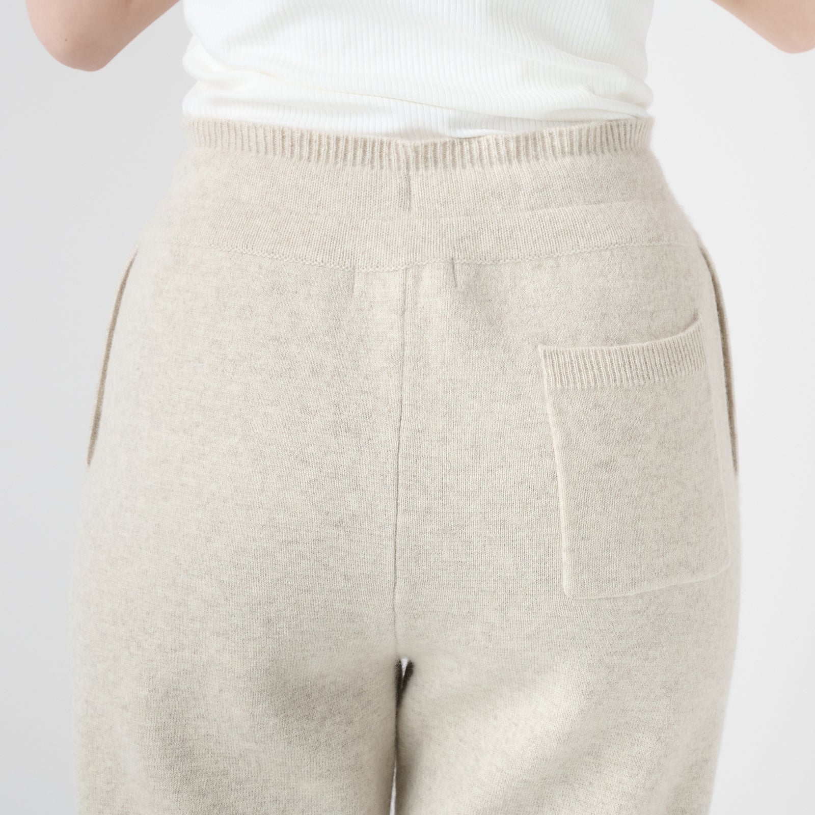 【Coming soon】cashmere rib knit pants(カシミヤ リブニットパンツ)