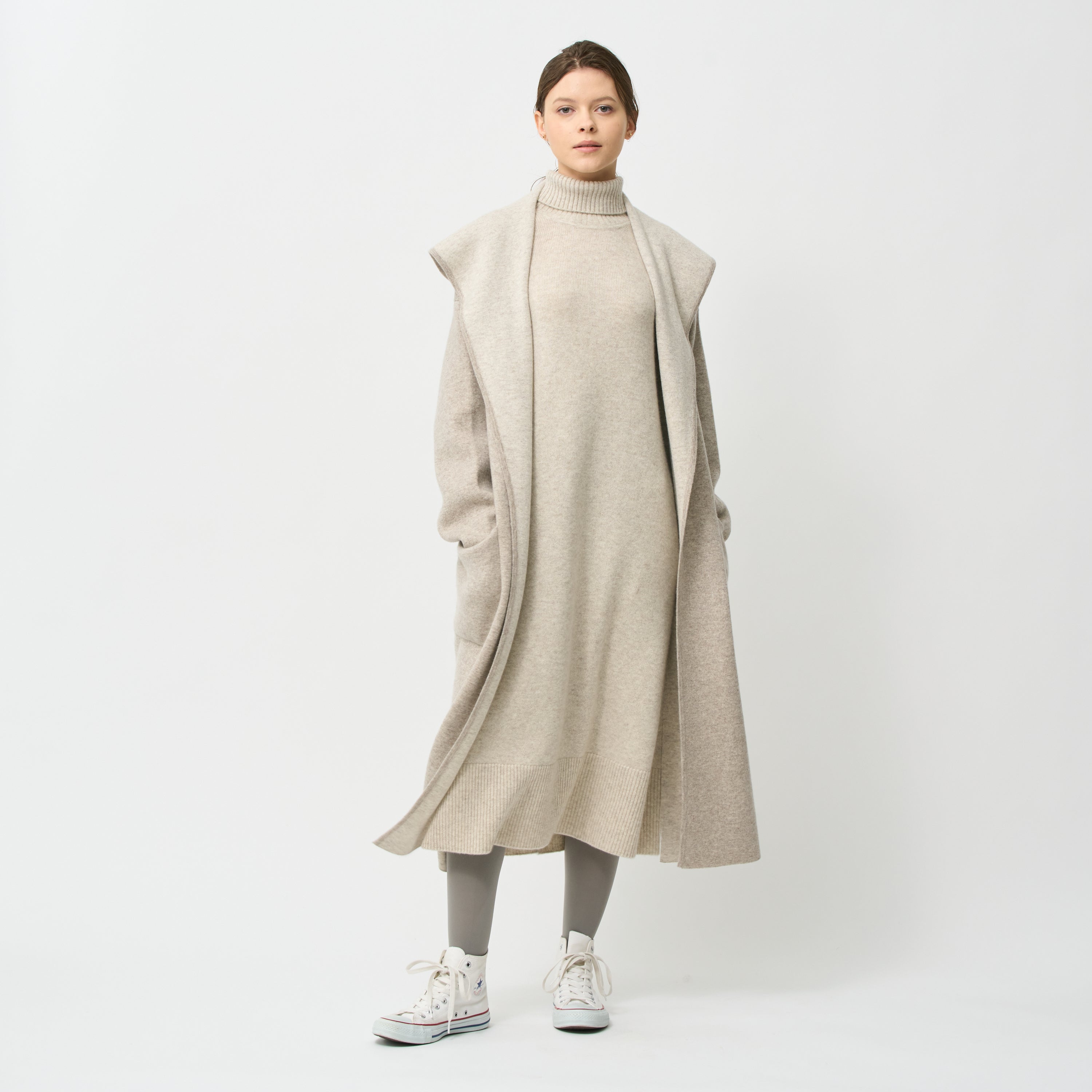 cashmere double face hooded coat(カシミヤダブルフェイスフード付きコート)EC限定ギフトバッグ付き