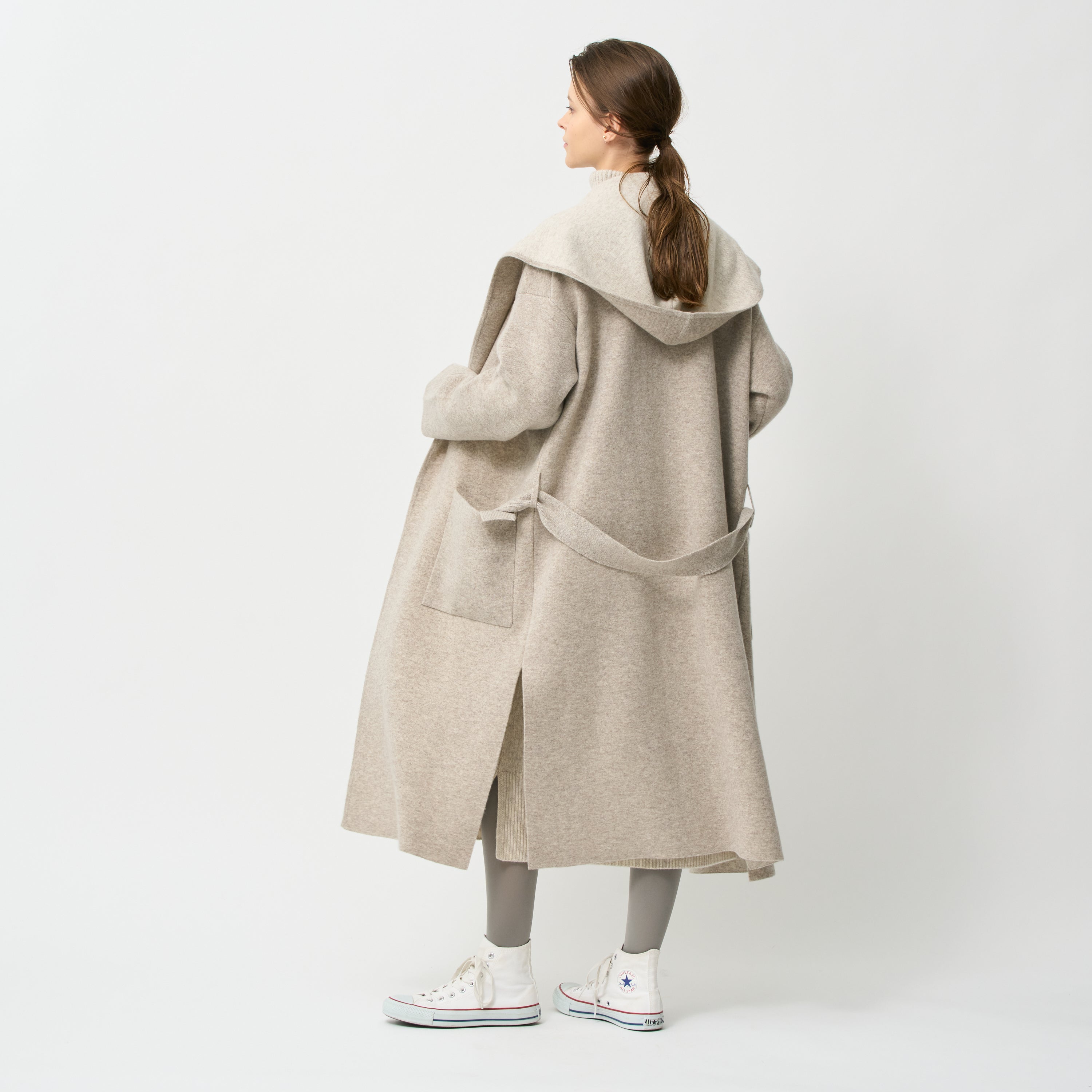 cashmere double face hooded coat(カシミヤダブルフェイスフード付きコート)EC限定ギフトバッグ付き