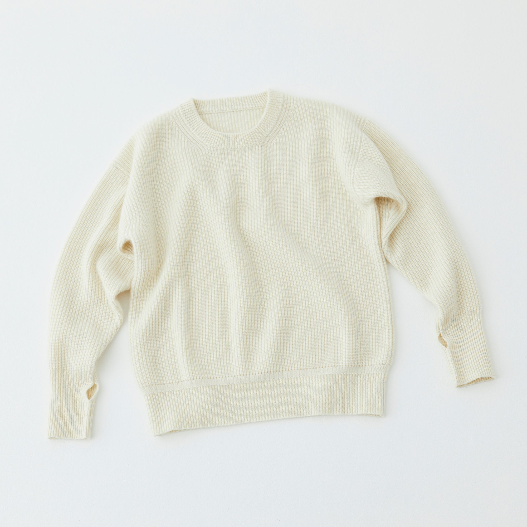 W#01 | リブニットクルーネックセーター