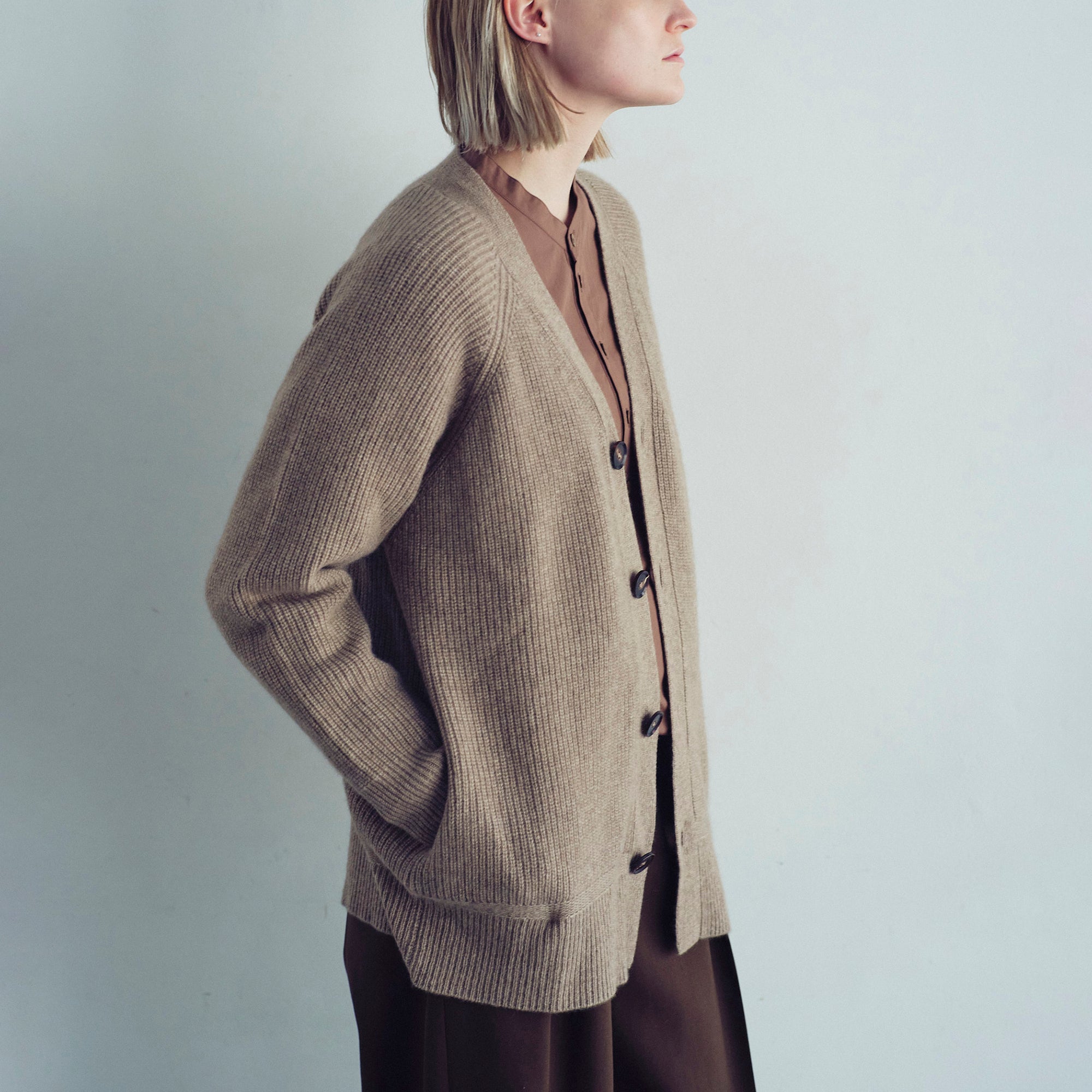 W#03 | リブニットカーディガン