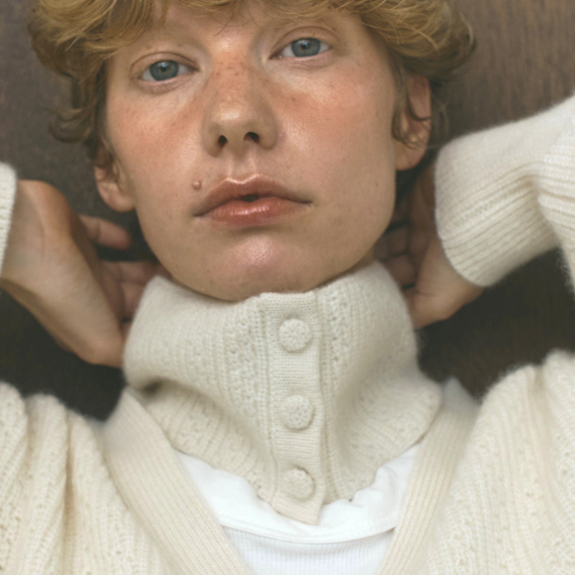 cashmere rib knit neck warmer(カシミヤ リブニット付け襟ネックウォーマー)