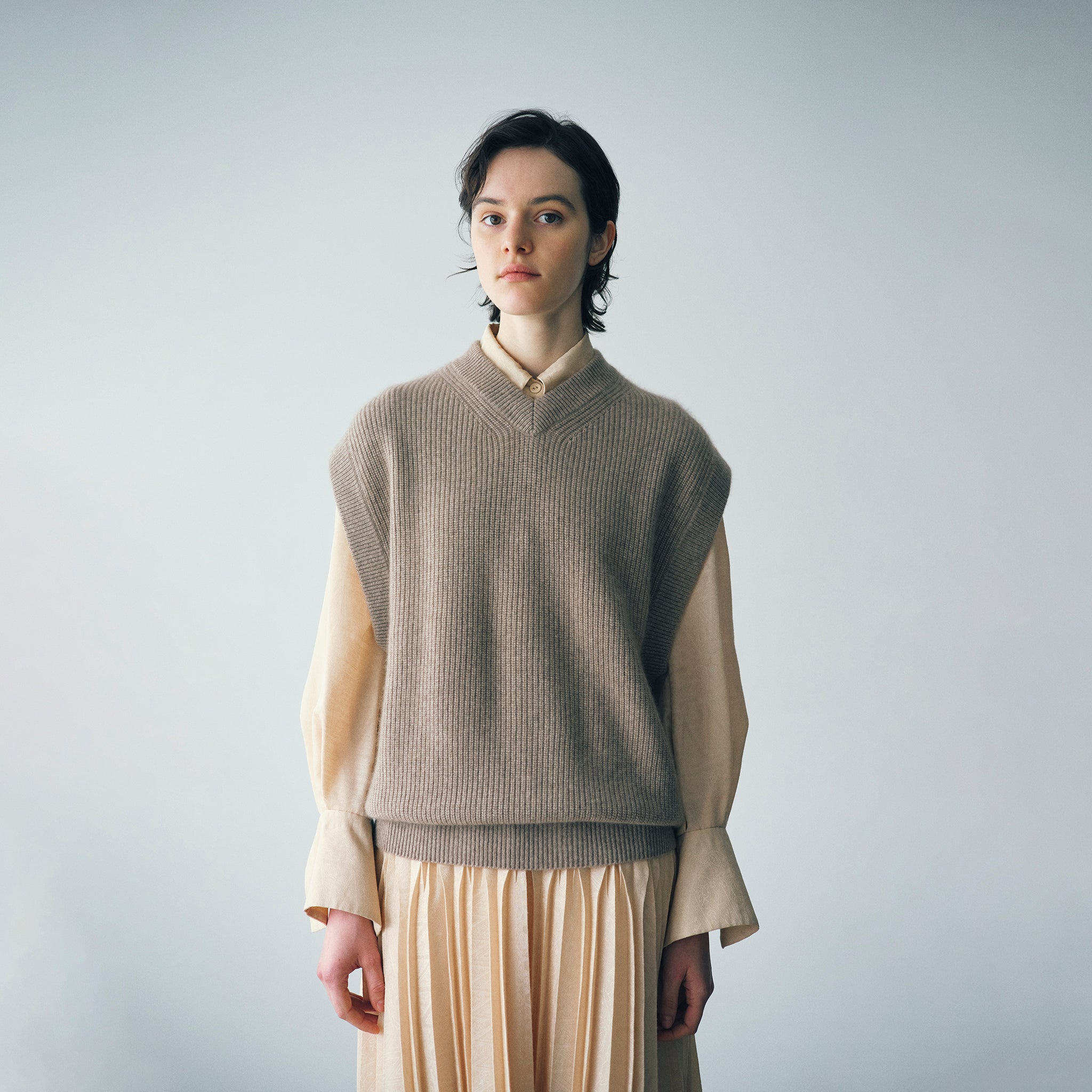 W#02 | リブニットVネックベスト