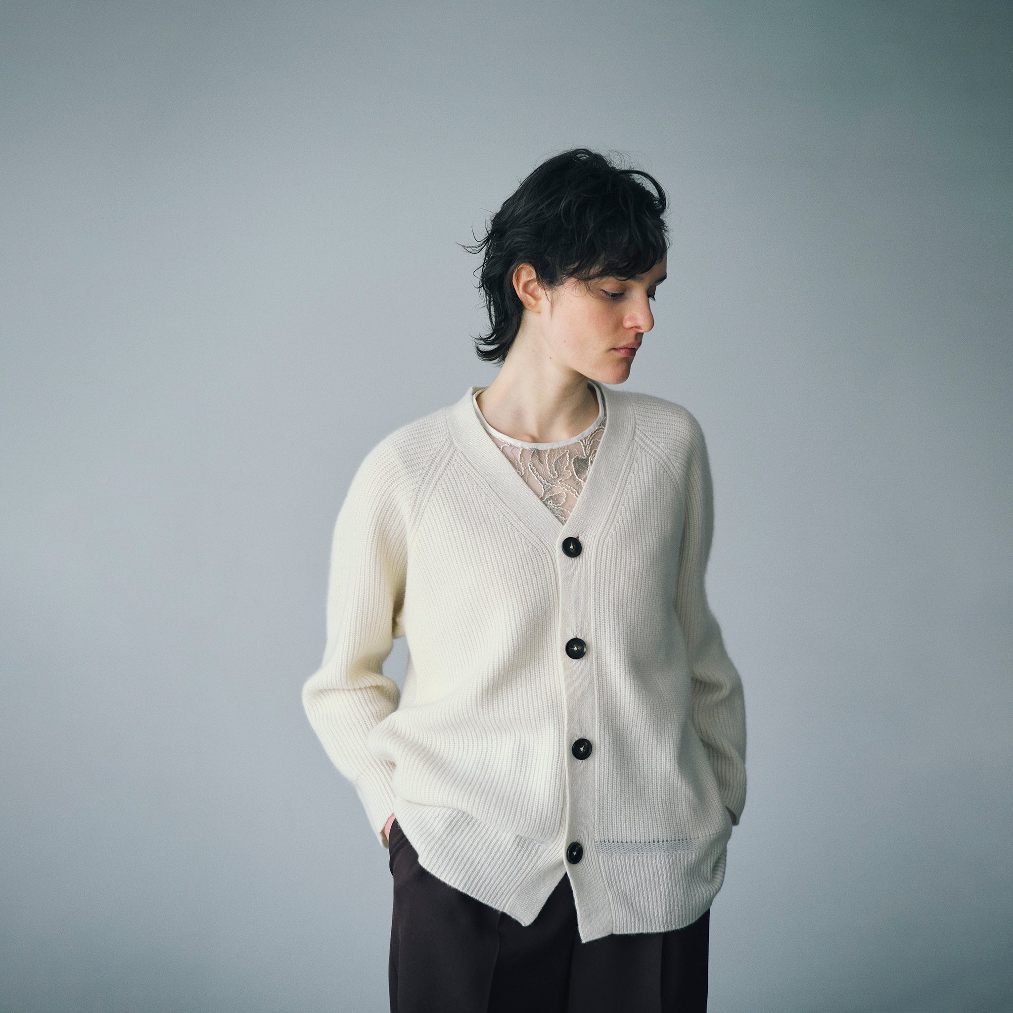 W#03 | リブニットカーディガン