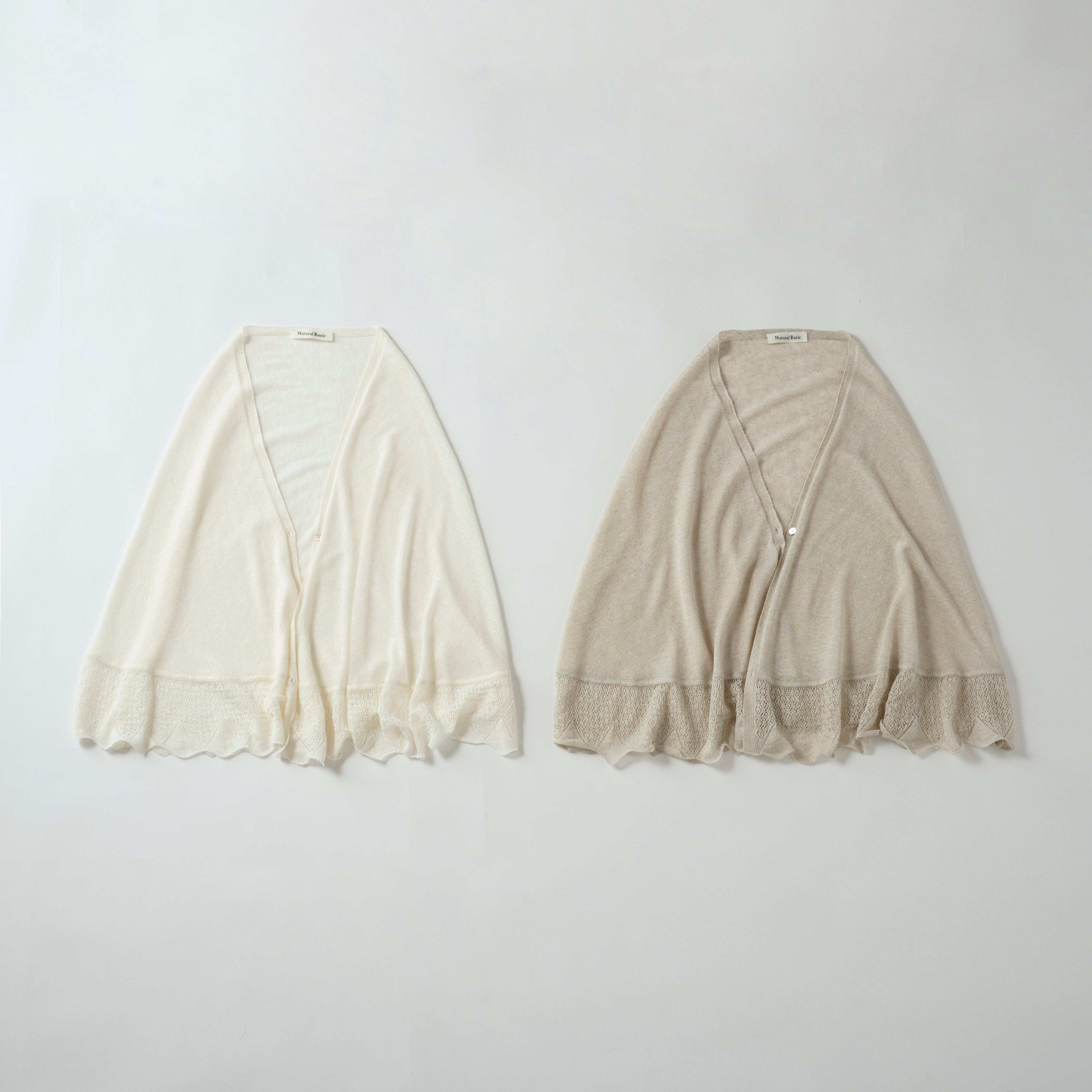 lace knit semicircle shawl(透かし編み 半円ストール)