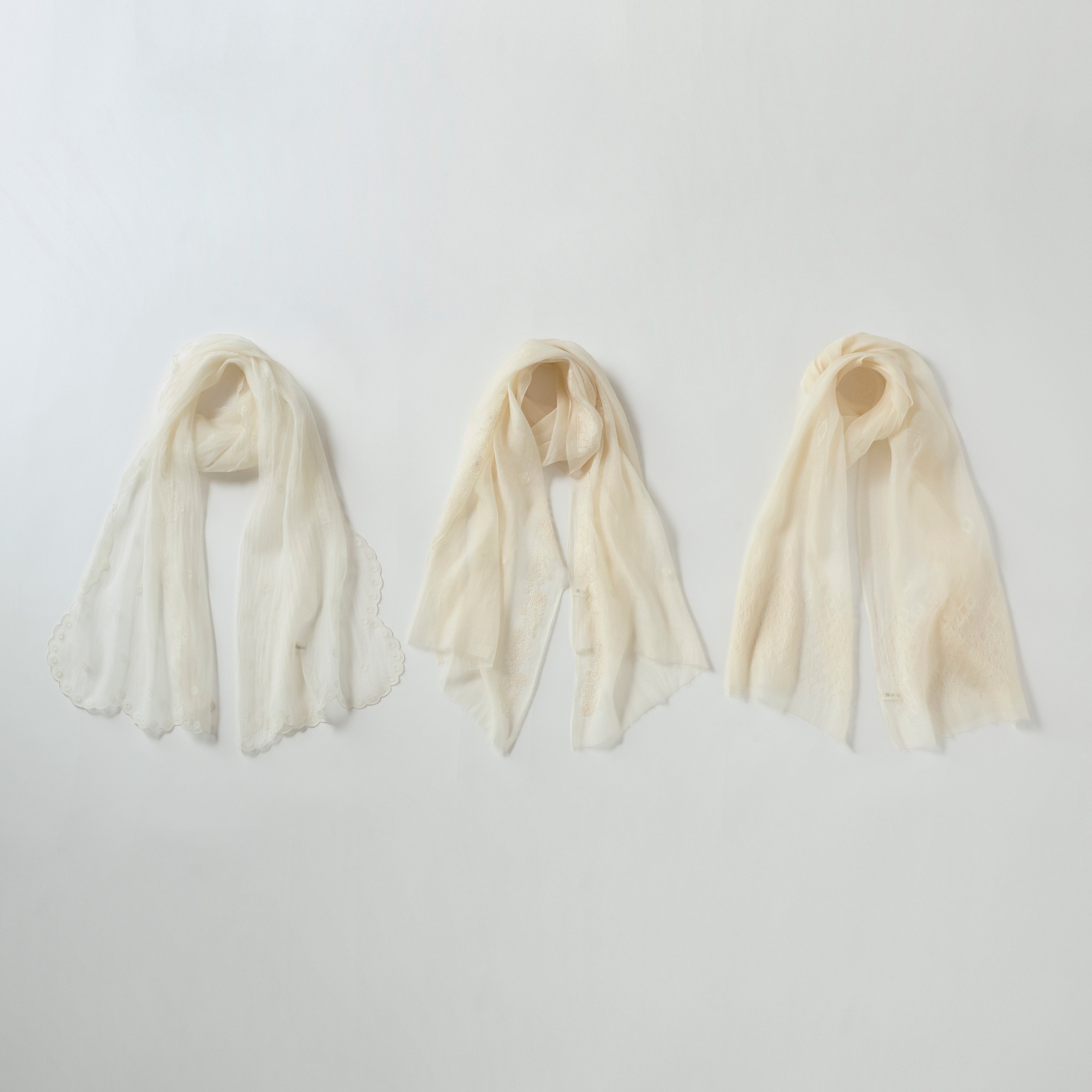 indian scallop embroidery stole(インド刺繍 ストール)