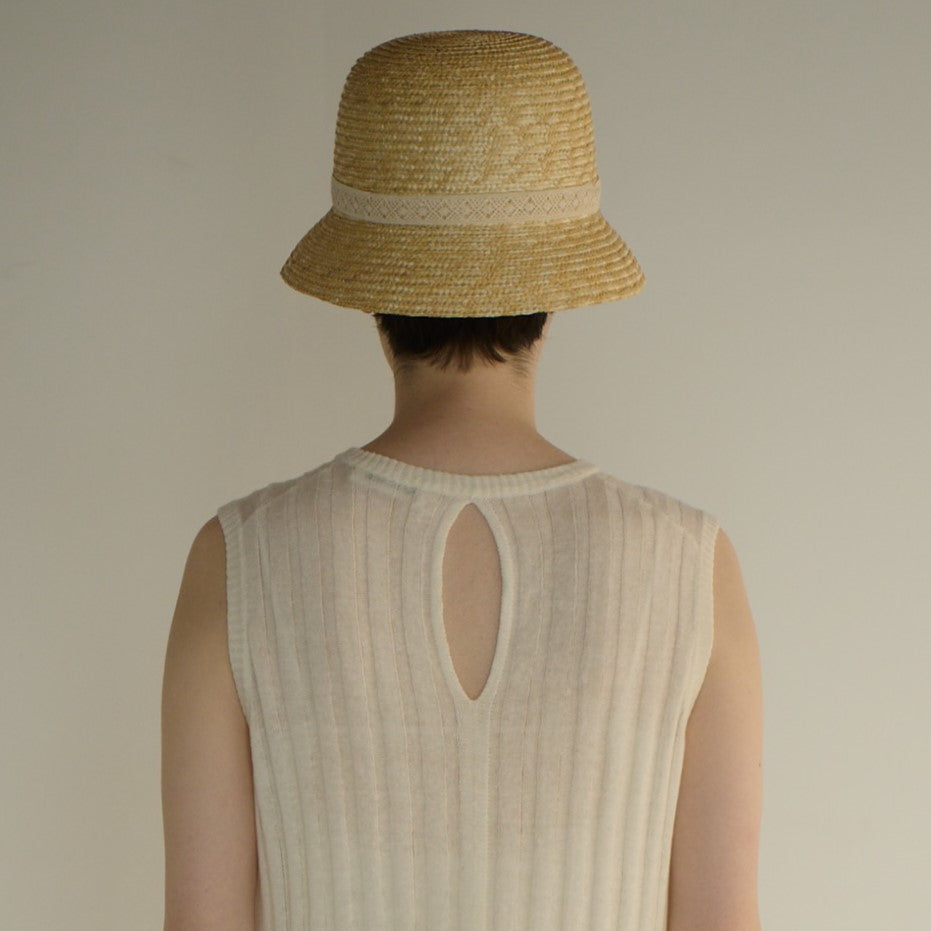 【Coming Soon】straw hat with torchon lace(トーションレース付き麦わら帽子)