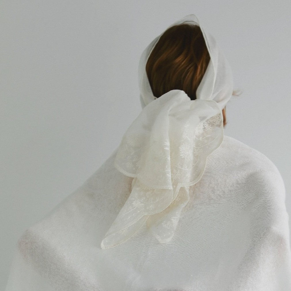 （Coming soon) indian scallop embroidery petite stole(インド刺繍 剣先プチストール)