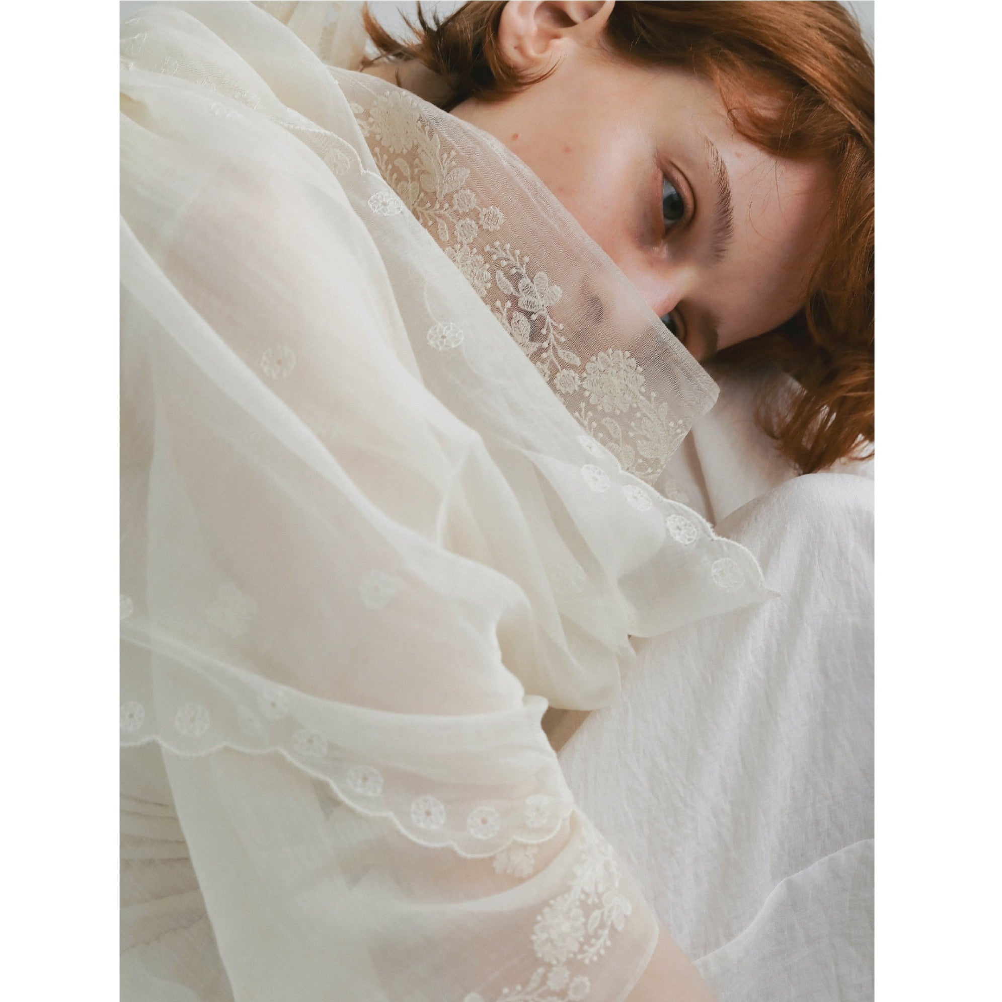 indian scallop embroidery stole(インド刺繍 ストール)