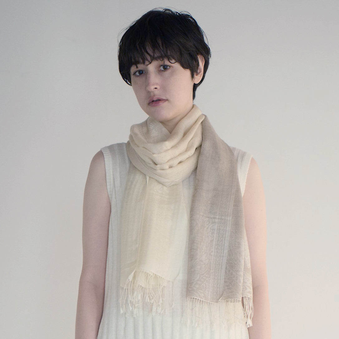 silk cashmere jacquard stole(シルク＆カシミヤジャカードストール)