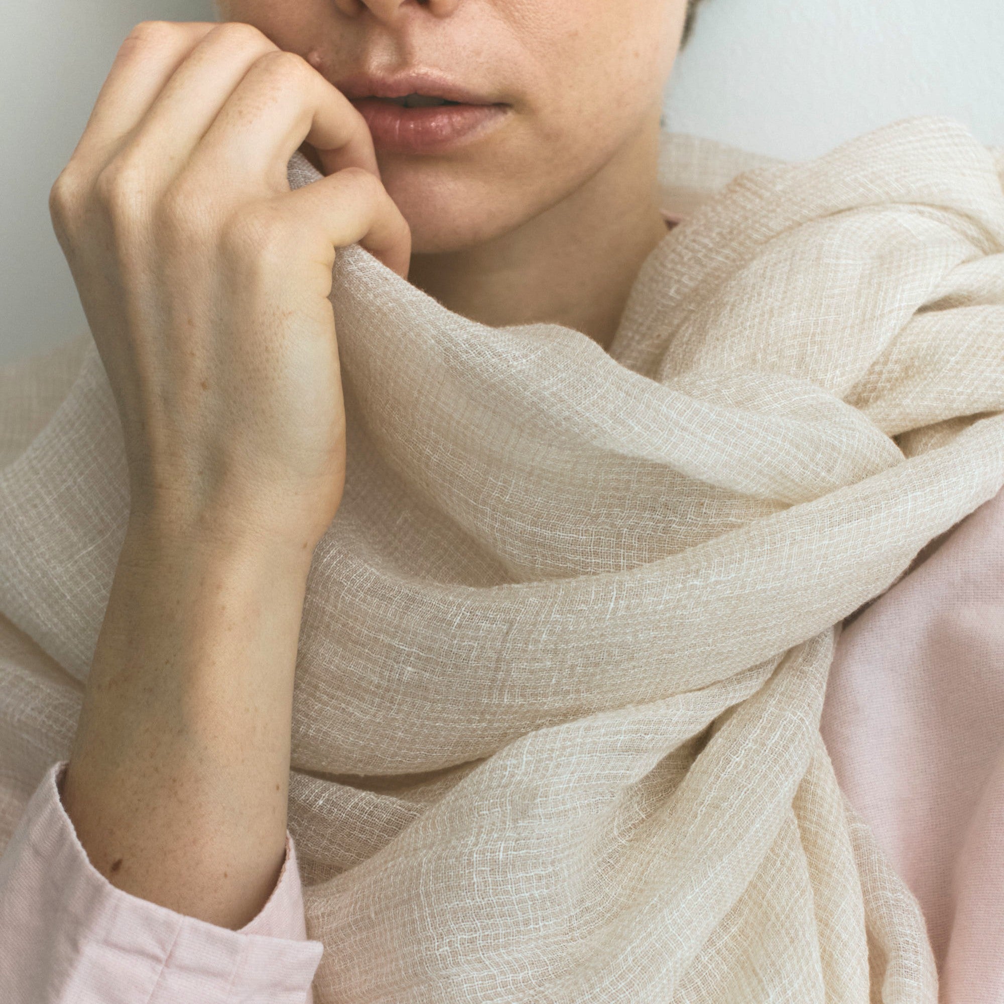 linen cashmere stole(リネン＆カシミヤストール)
