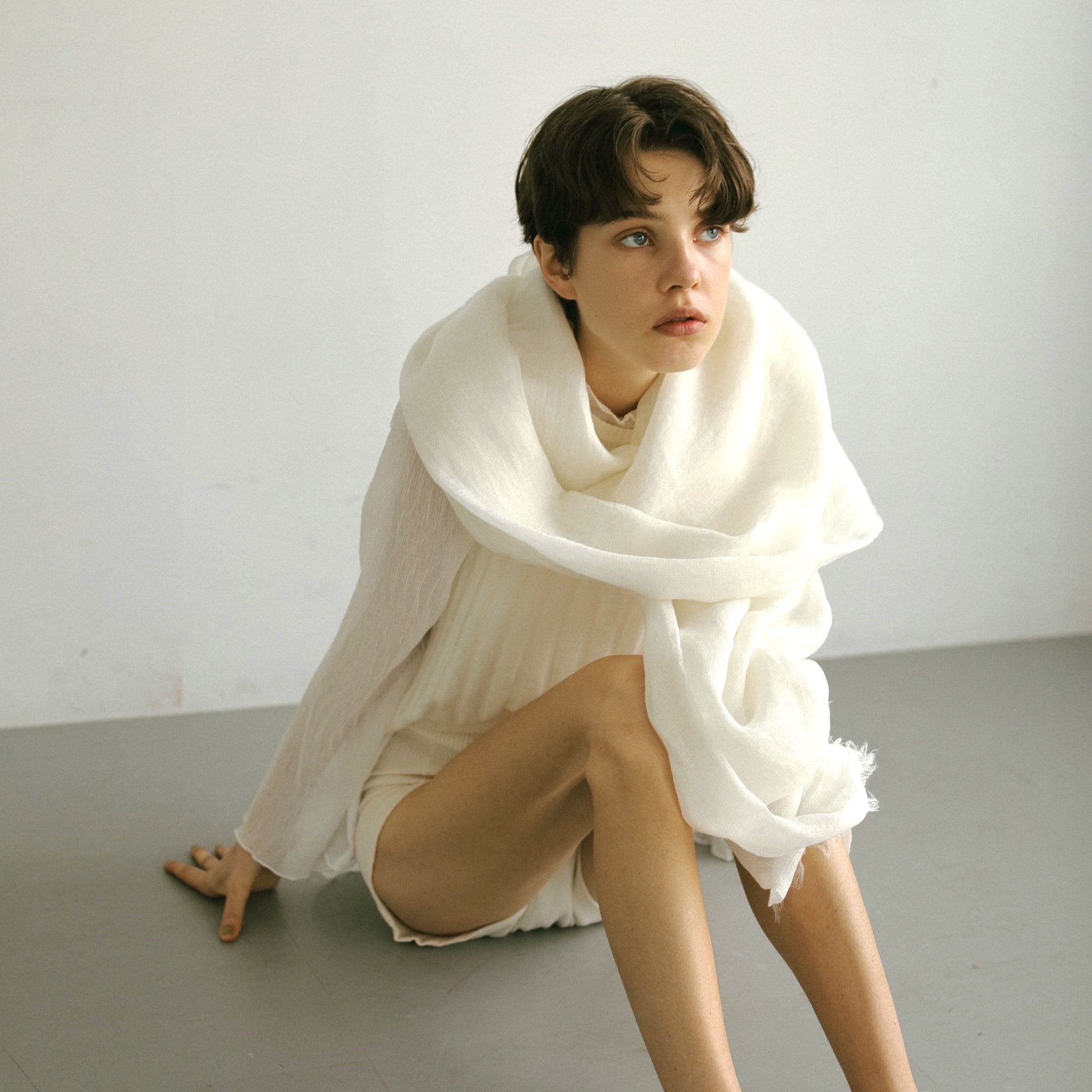 linen cashmere stole(リネン＆カシミヤストール)