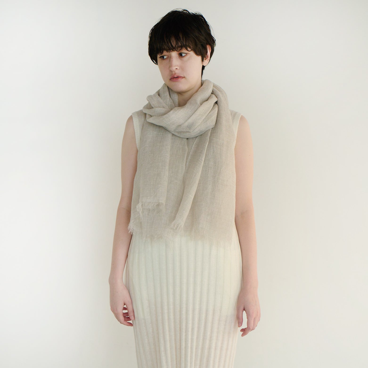 linen cashmere stole(リネン＆カシミヤストール)