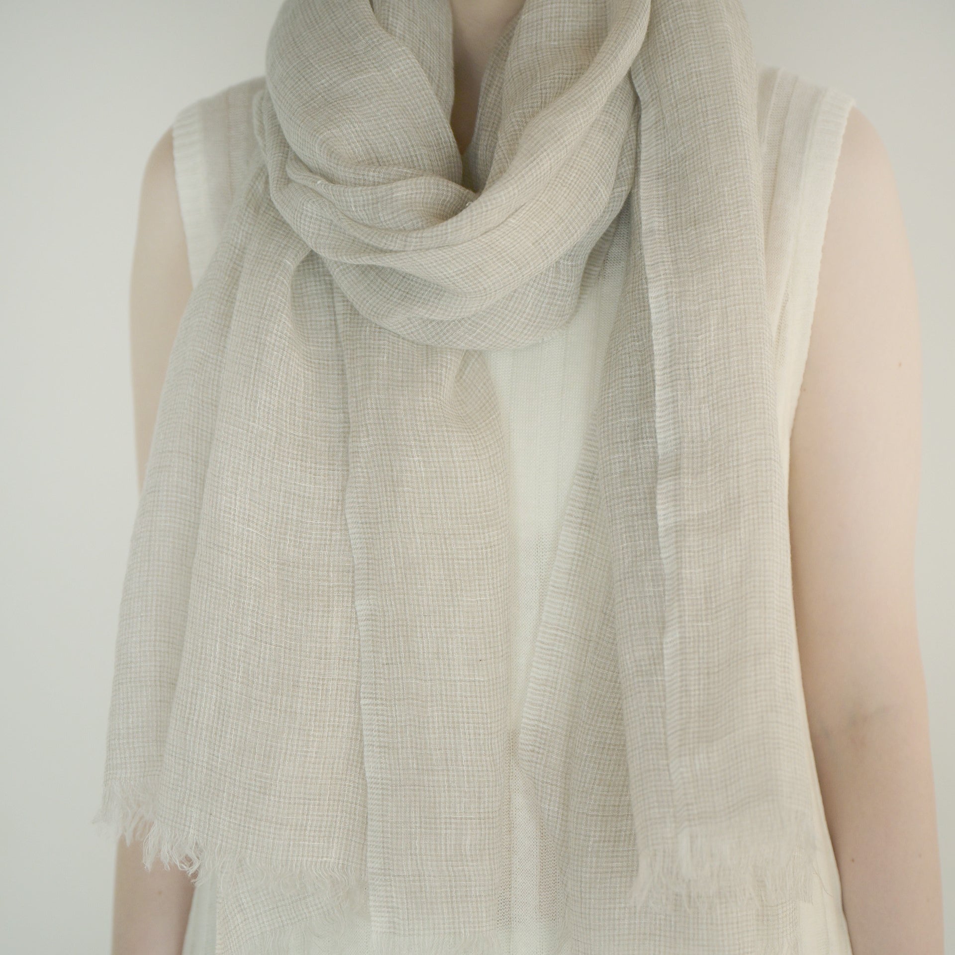 linen cashmere stole(リネン＆カシミヤストール)