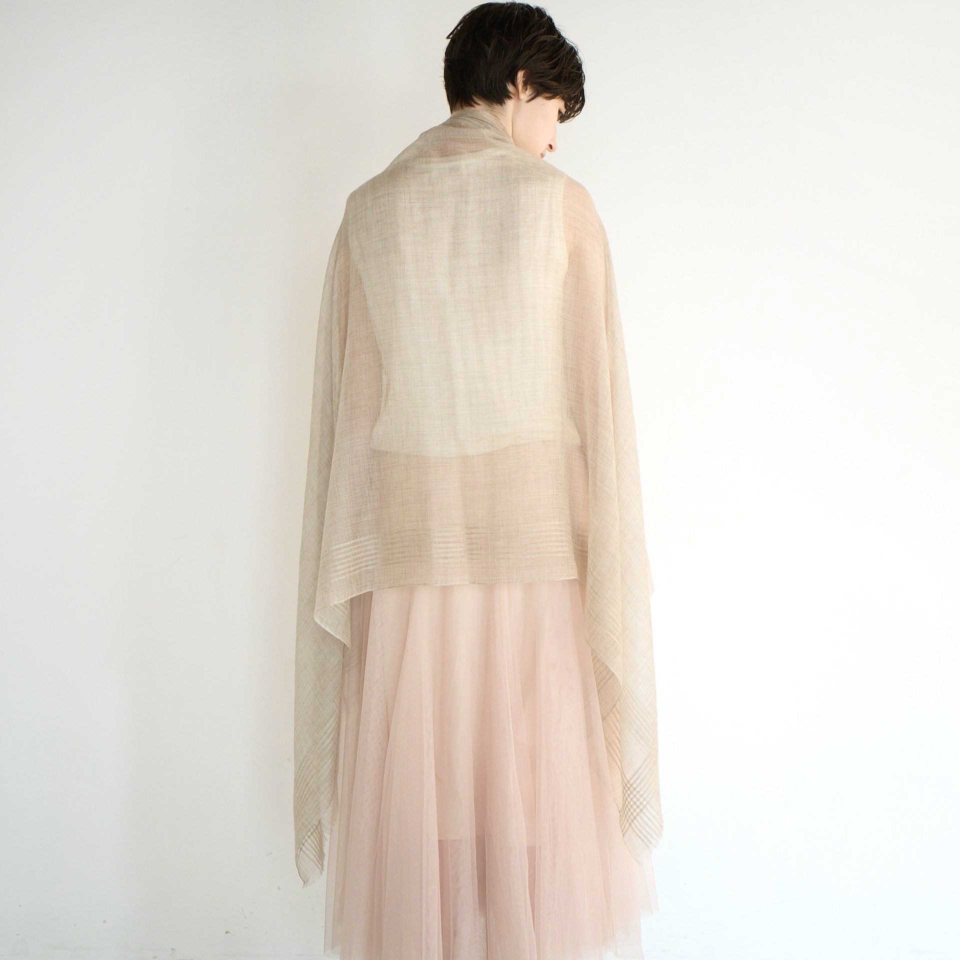 cashmere sheer stole(カシミヤ100%シアーストール)