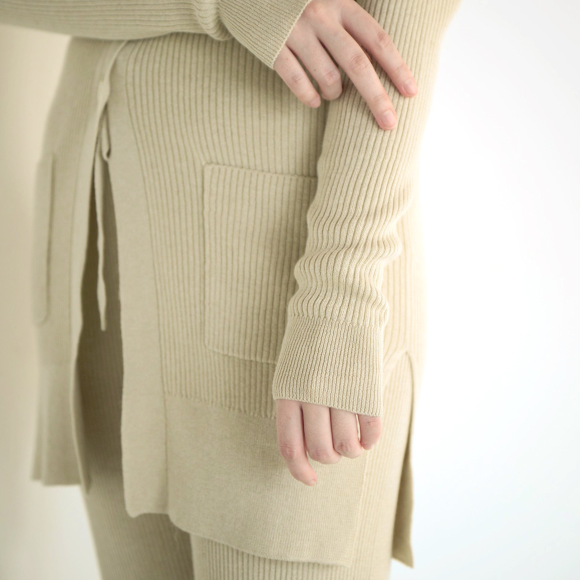 silk cashmere rib knit cardigan(シルク＆カシミヤリブニットカーディガン)