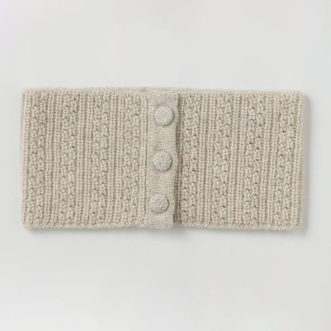 cashmere rib knit neck warmer(カシミヤ リブニット付け襟ネックウォーマー)