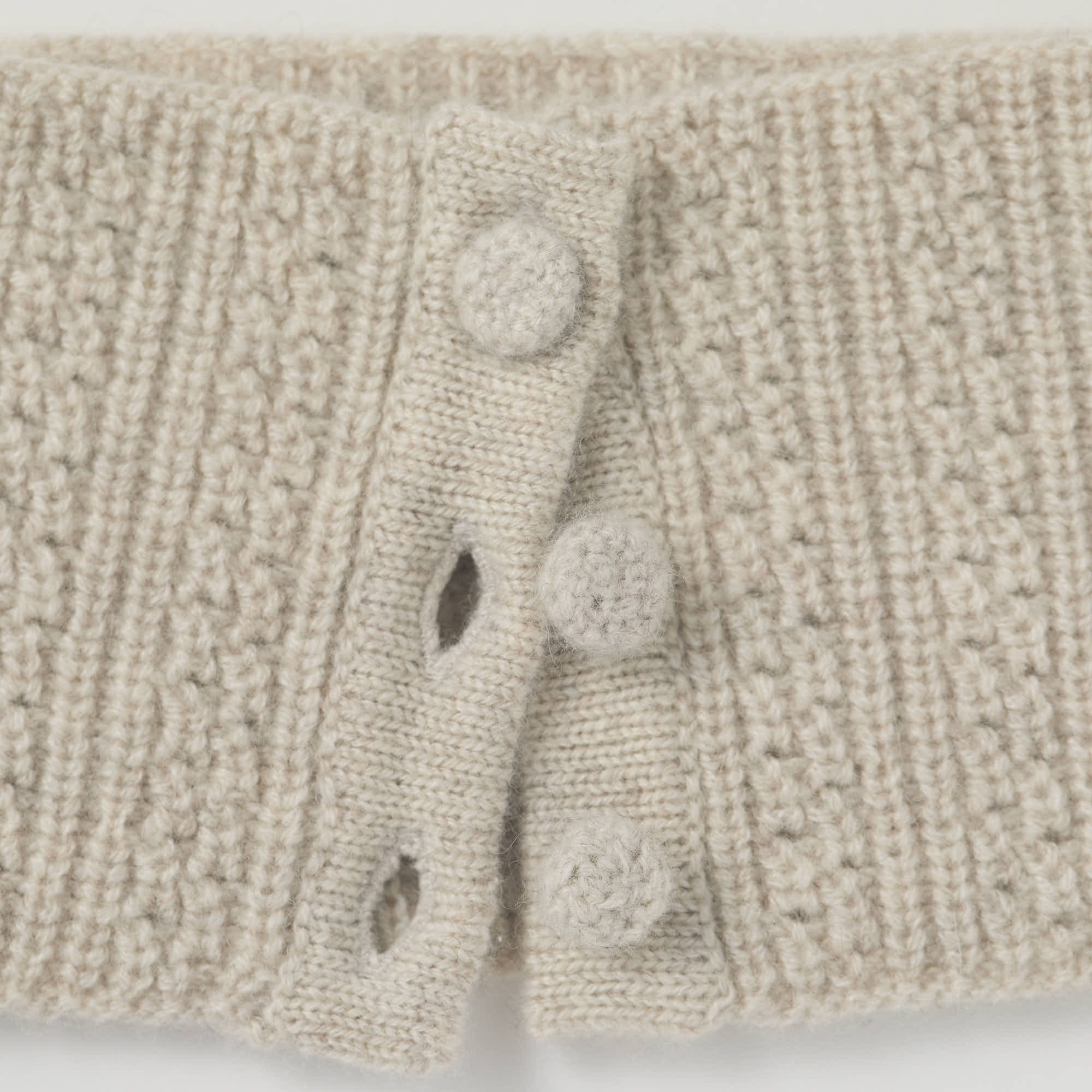 cashmere rib knit neck warmer(カシミヤ リブニット付け襟ネックウォーマー)