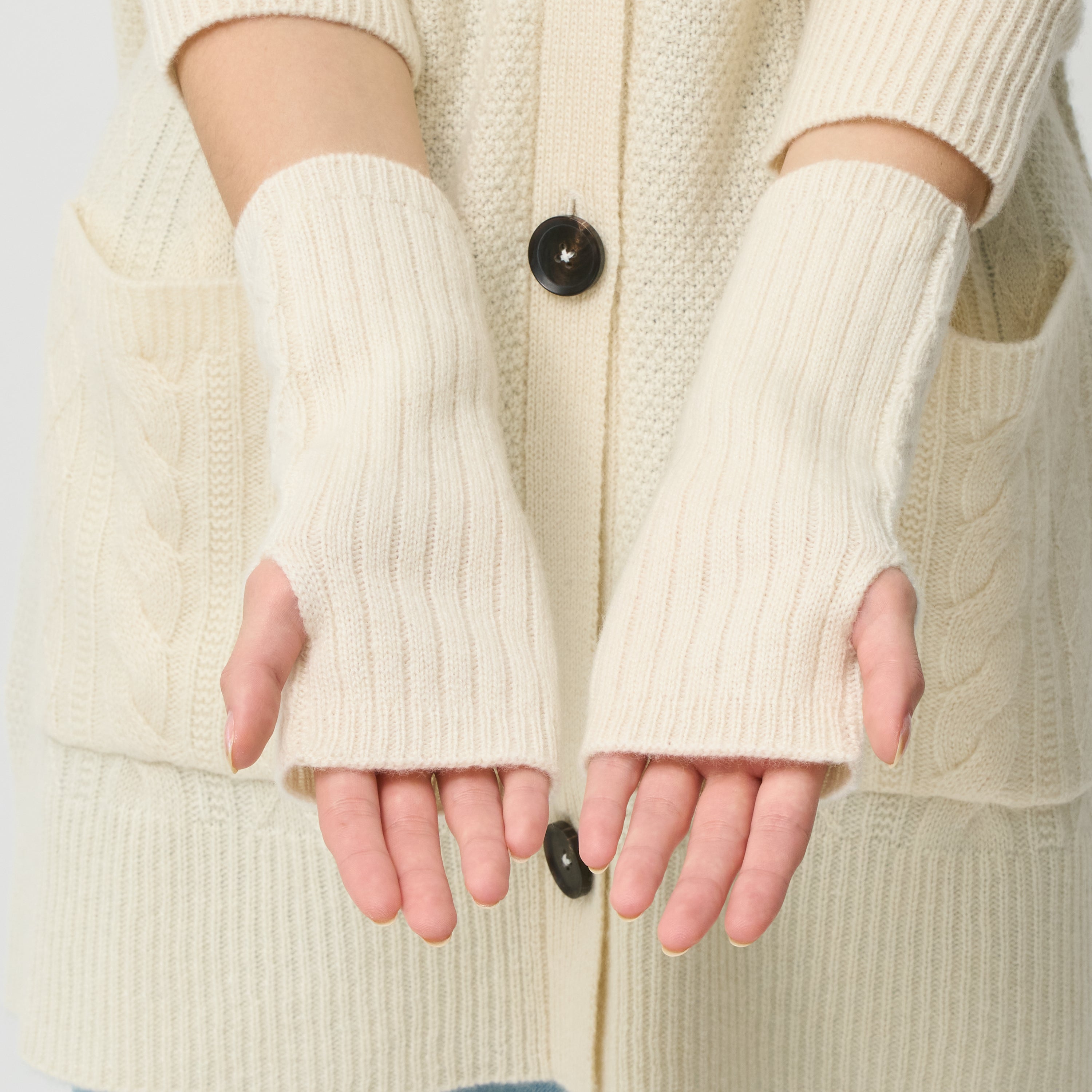 aran knit arm warmer( アラン編みニットアームウォーマー)