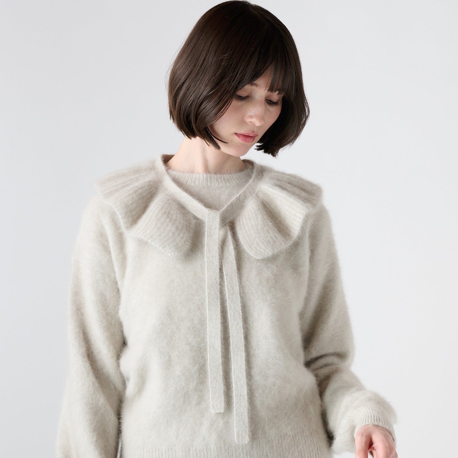 fox cashmere ruffled collar（フォックスカシミヤ フリルカラー）