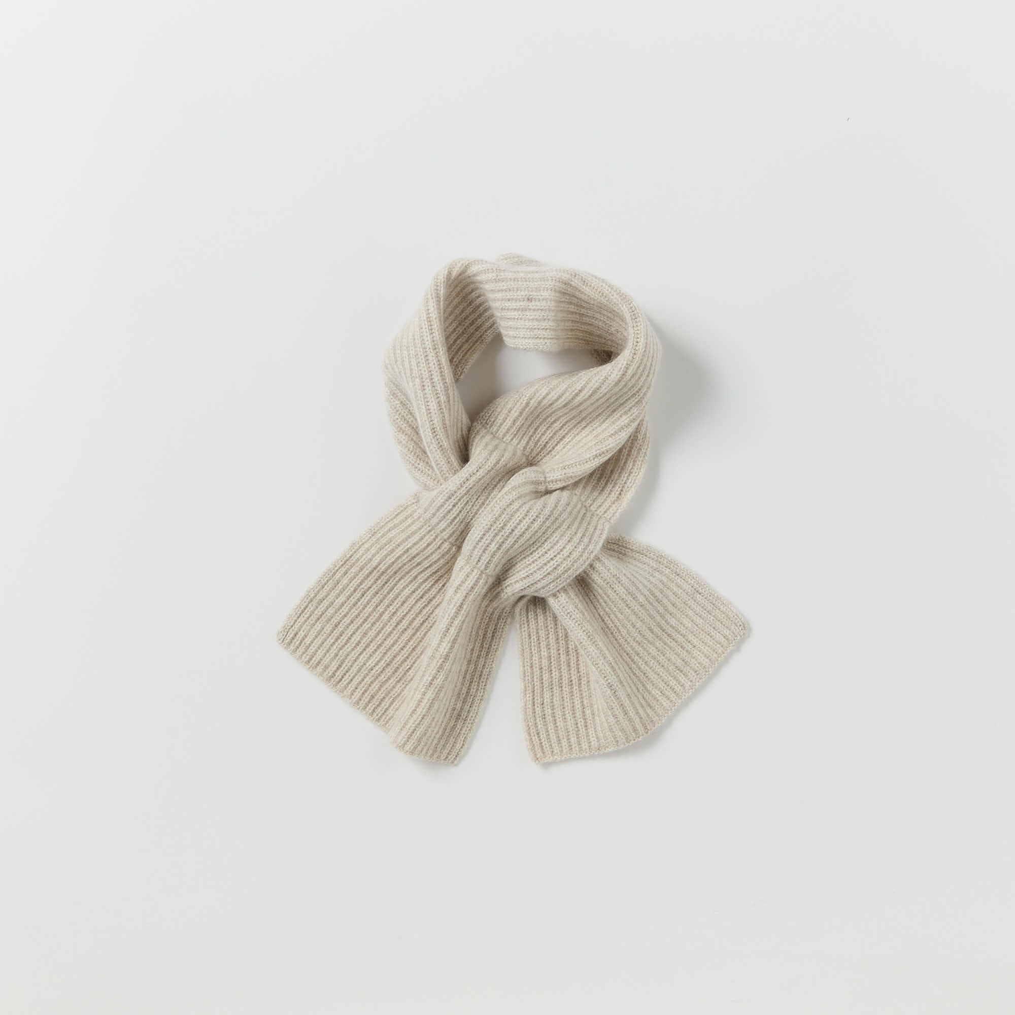 rib knit petit muffler(リブ編みニットプチマフラー)