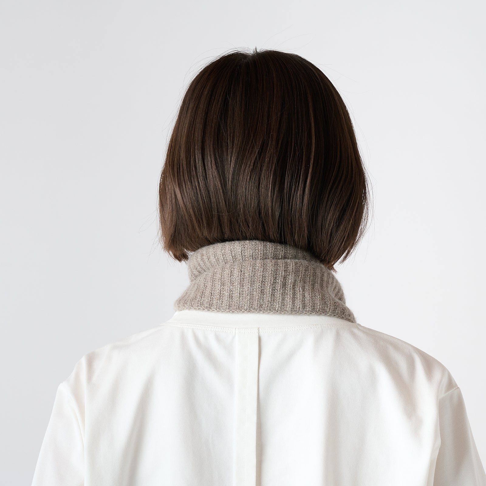 cashmere button neck warmer（カシミヤ ボタン付きネックウォーマー）