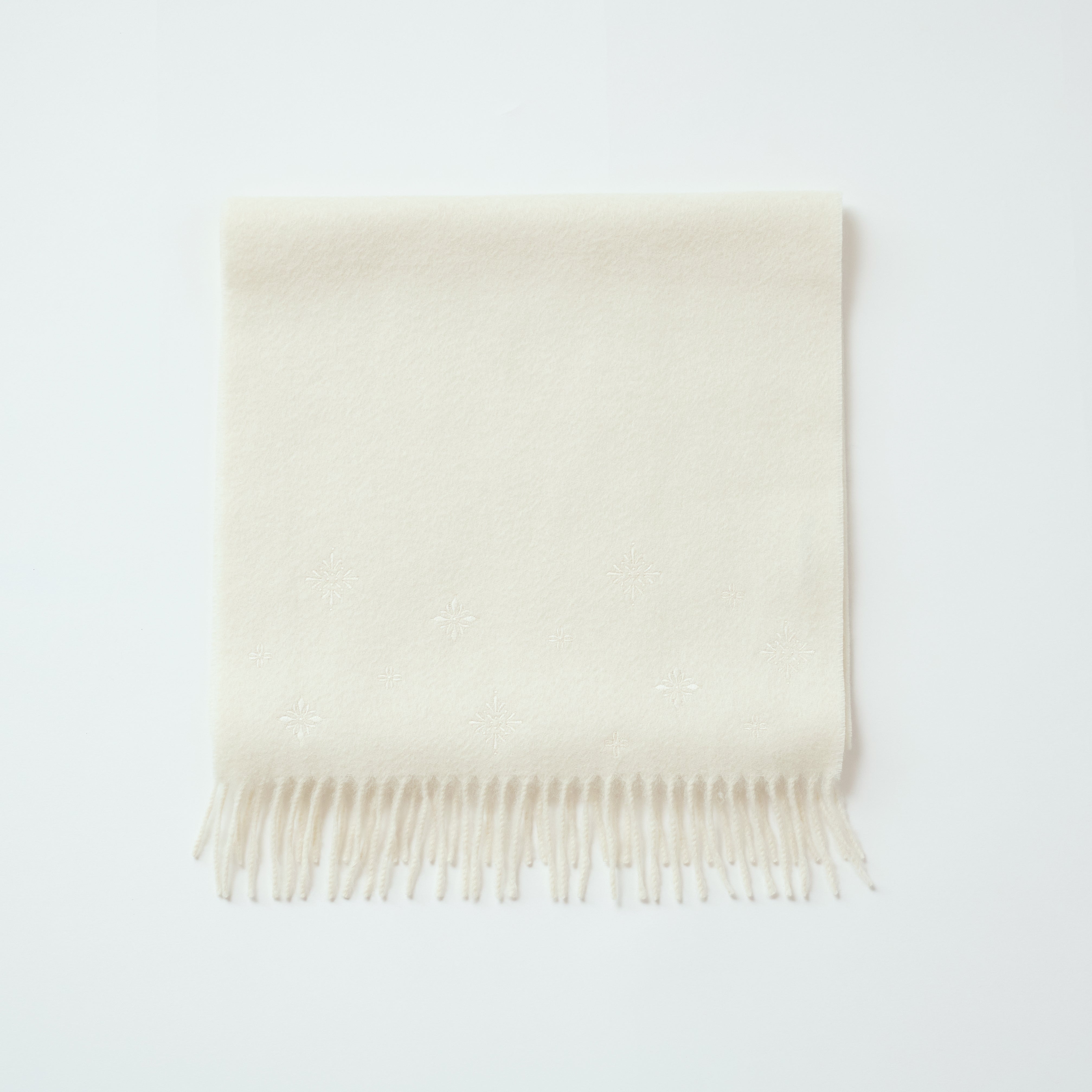 cashmere embroidered petite muffler（カシミヤ刺繍 プチマフラー）