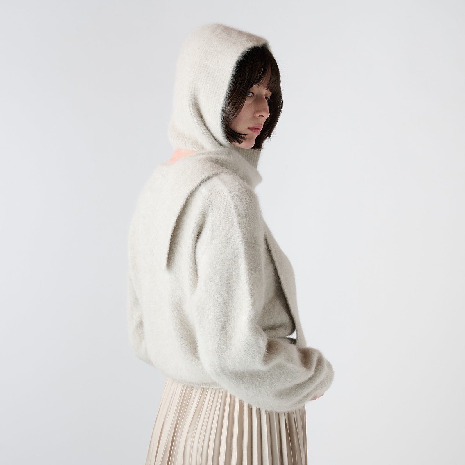 fox cashmere hood muffler（フォックスカシミヤ フードマフラー）
