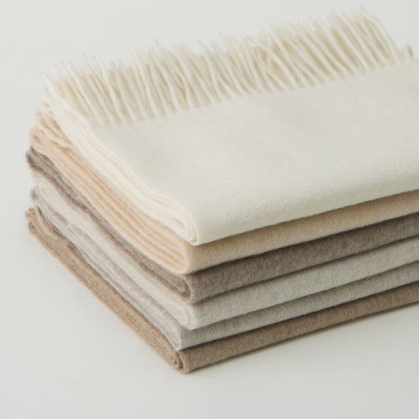 cashmere muffler(アザミ起毛カシミヤ無地マフラー)