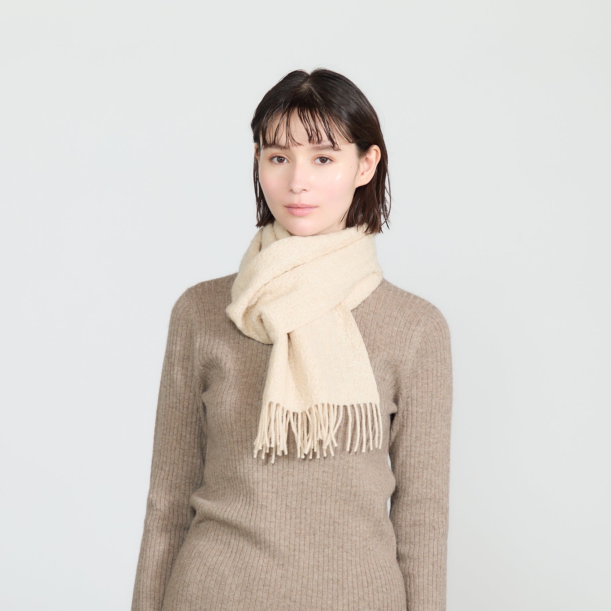 cashmere fulled maffler(カシミヤ縮絨マフラー)