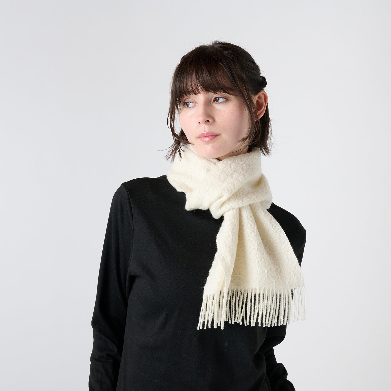 textured felted muffler（ぽこぽこ縮絨 マフラー）