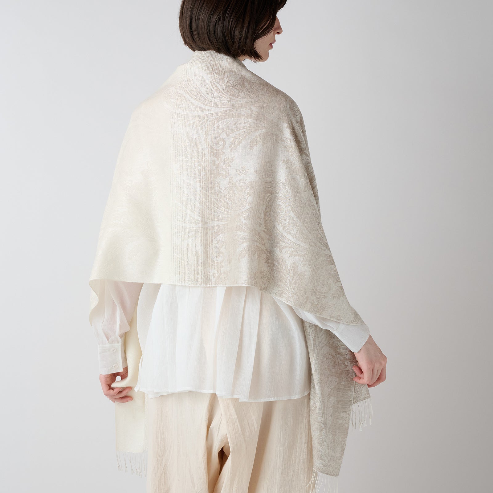silk cashmere jacquard stole（シルクカシミヤ ジャカードストール）