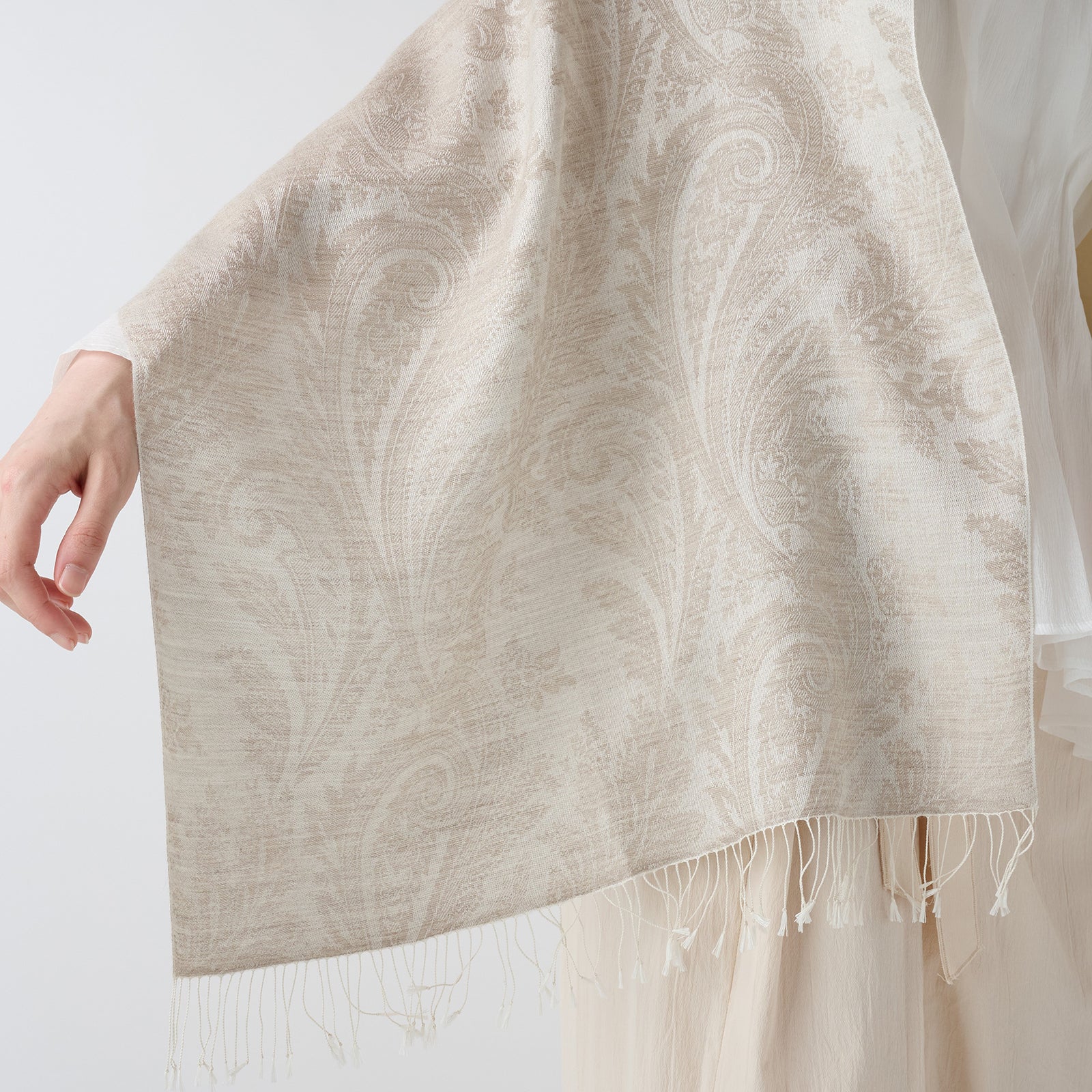 silk cashmere jacquard stole（シルクカシミヤ ジャカードストール）