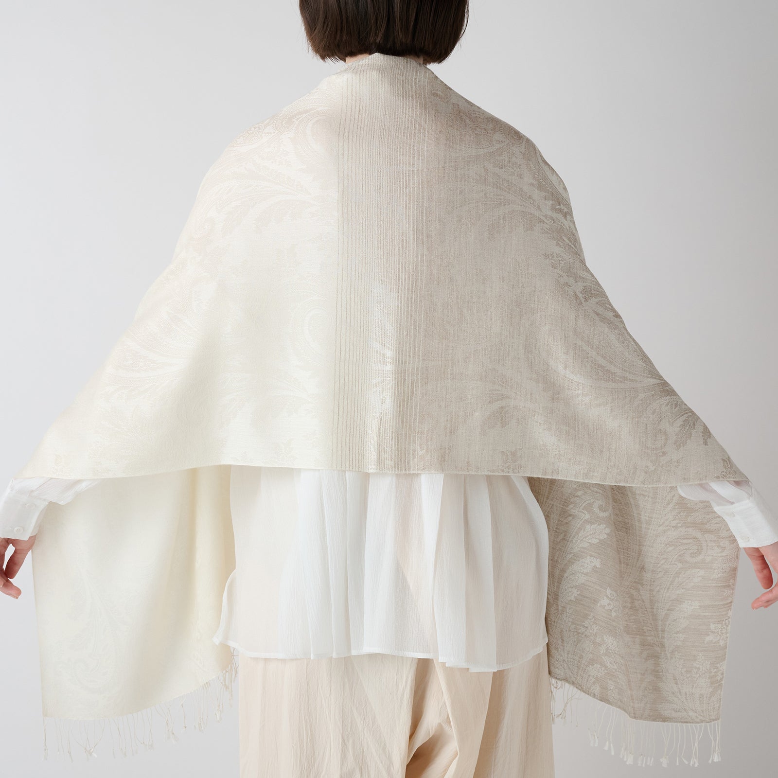 silk cashmere jacquard stole（シルクカシミヤ ジャカードストール）