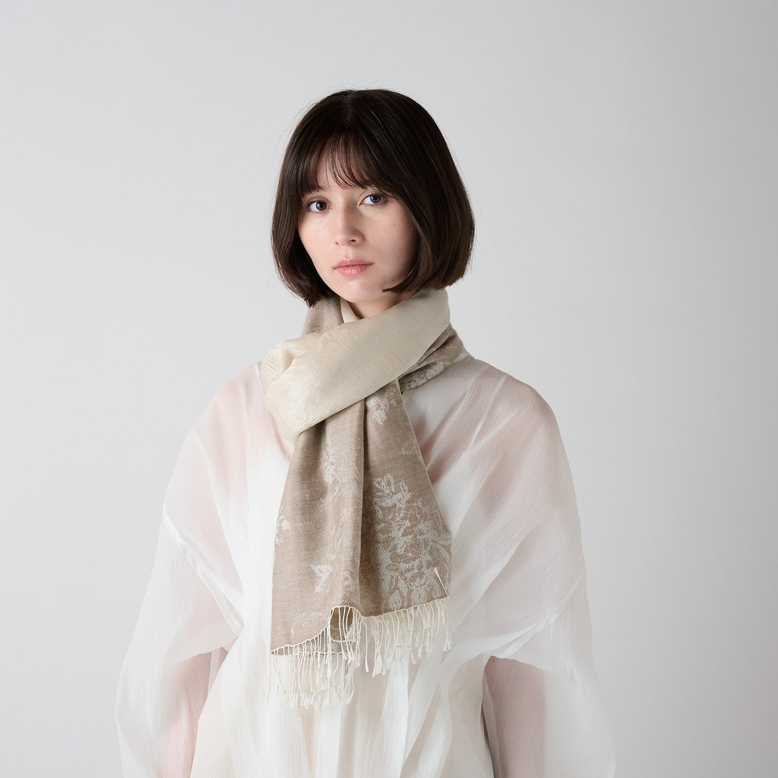 silk cashmere jacquard stole（シルクカシミヤ ジャカードストール）