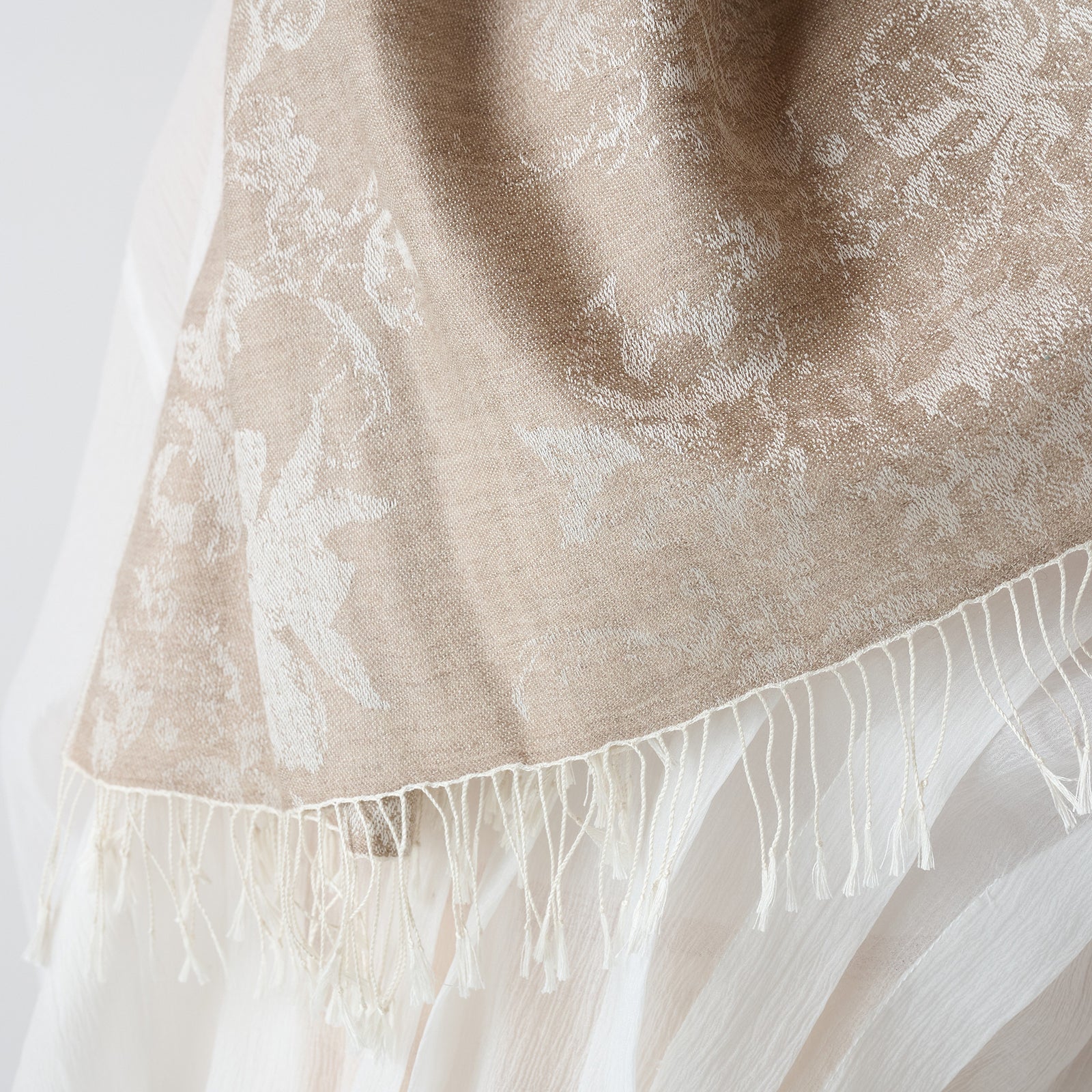 silk cashmere jacquard stole（シルクカシミヤ ジャカードストール）