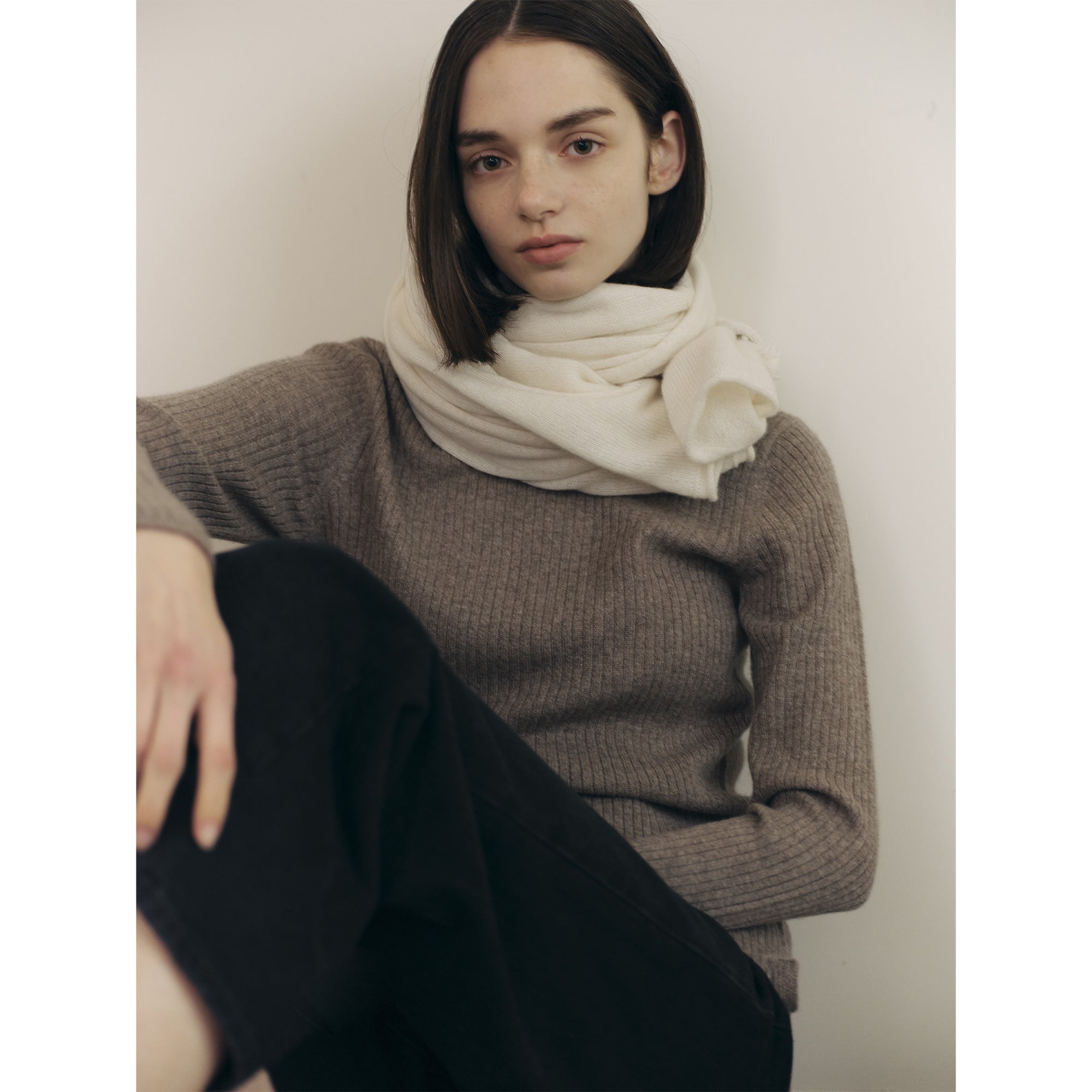 baby cashmere knit stole(ベビーカシミヤニットストール)