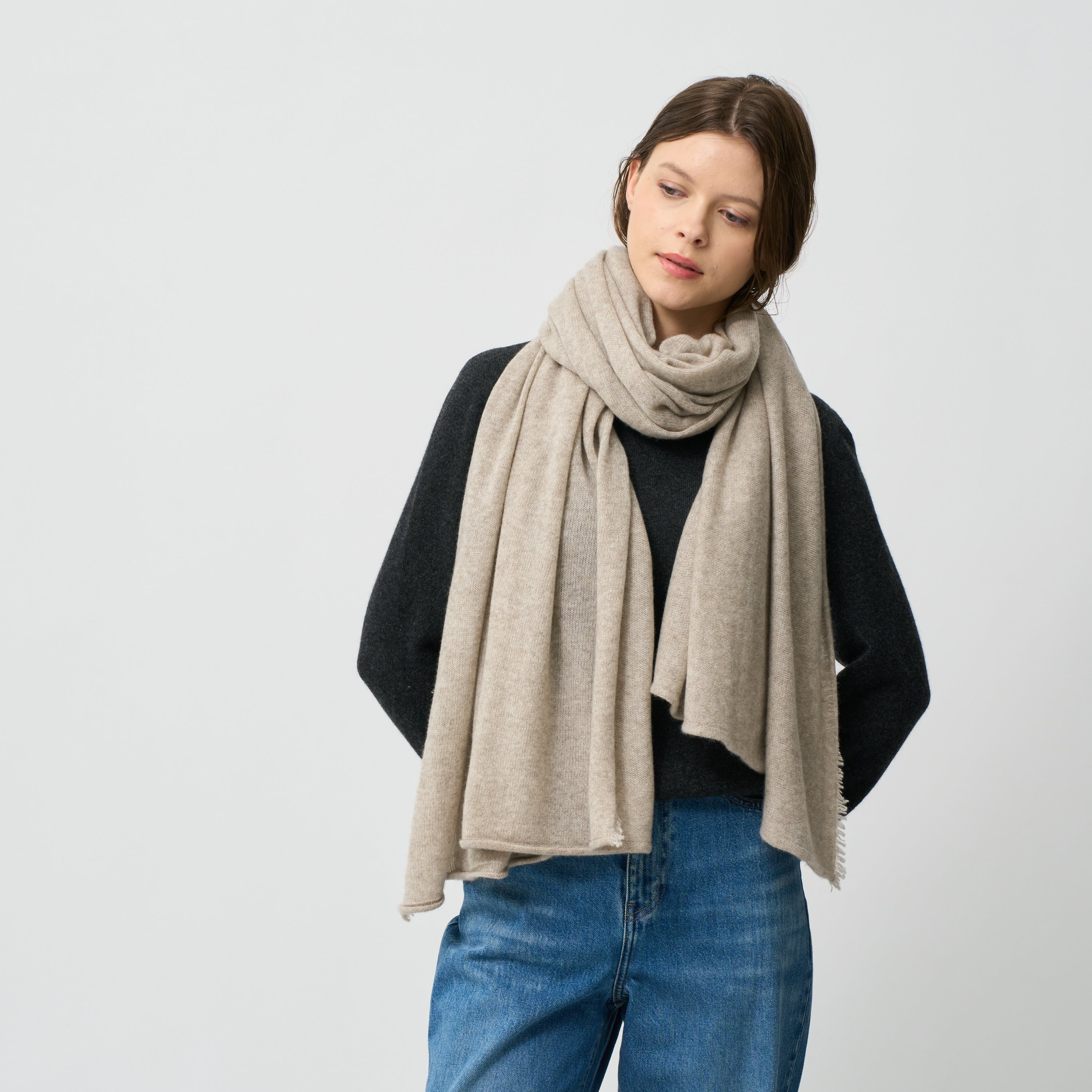 baby cashmere knit stole(ベビーカシミヤニットストール)