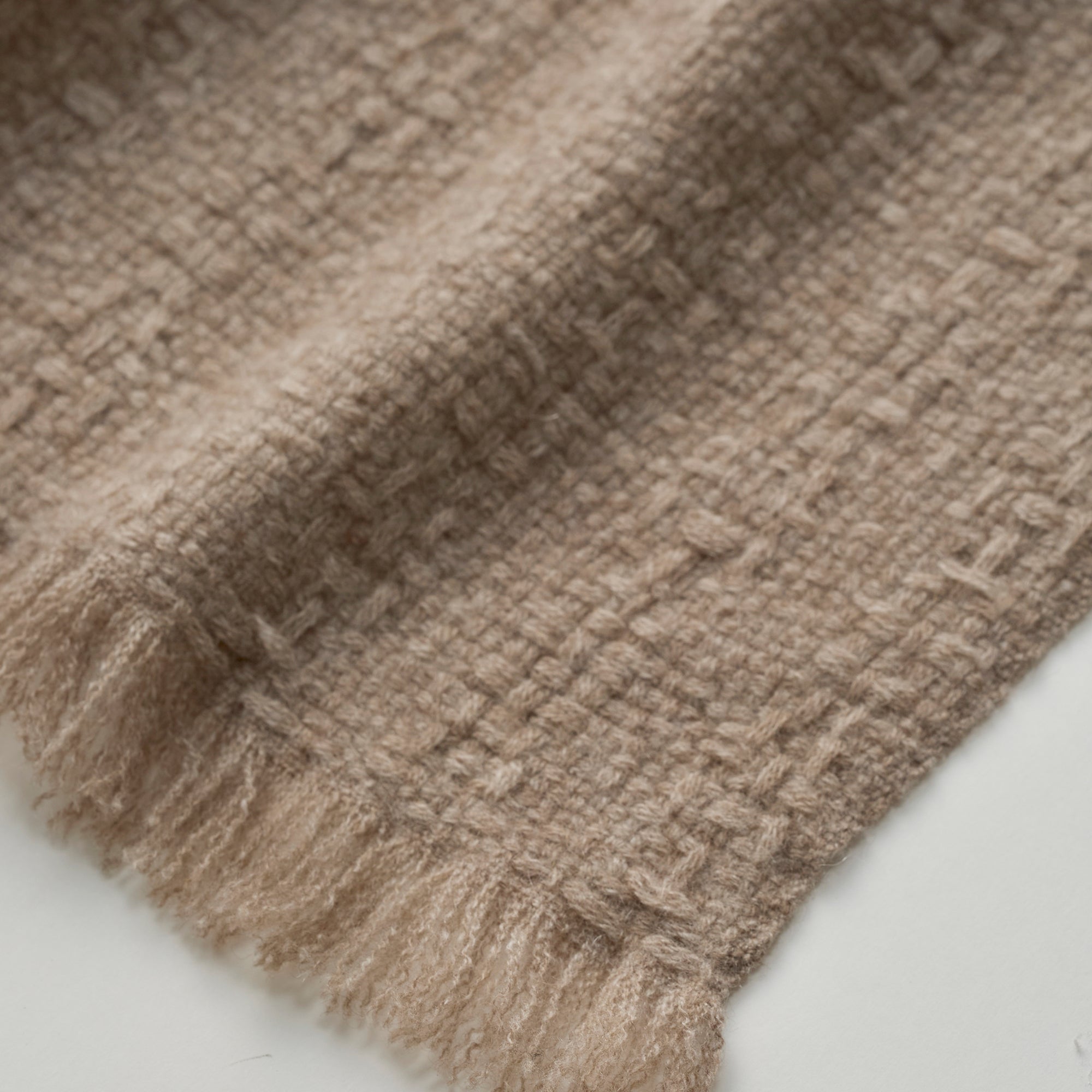 basket weave  fulled stole(バスケット織り縮絨ストール)