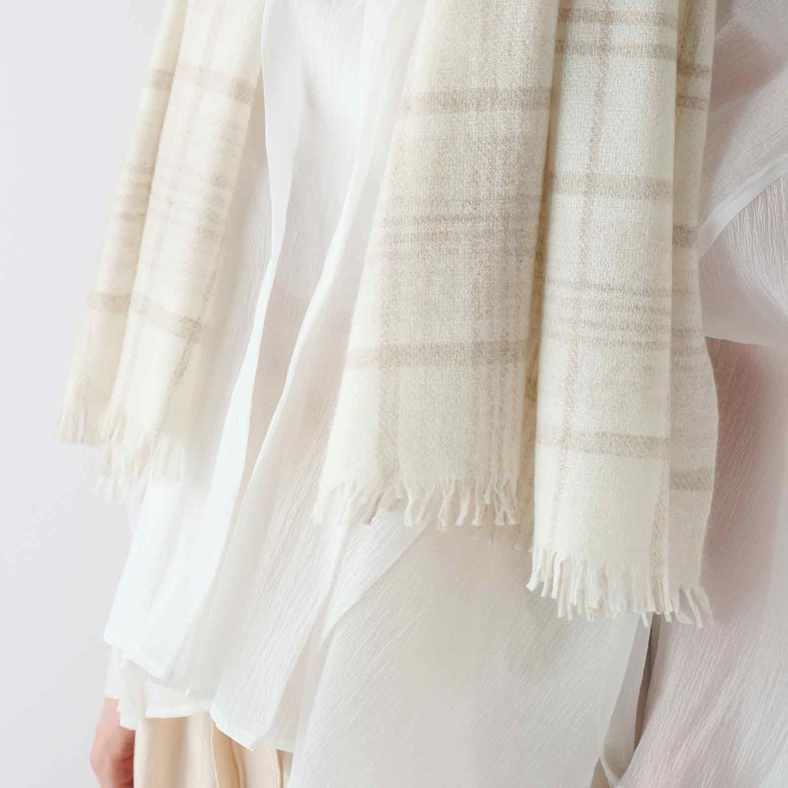 【Coming soon】baby cashmere plaid stole（ベビーカシミヤ チェックストール）