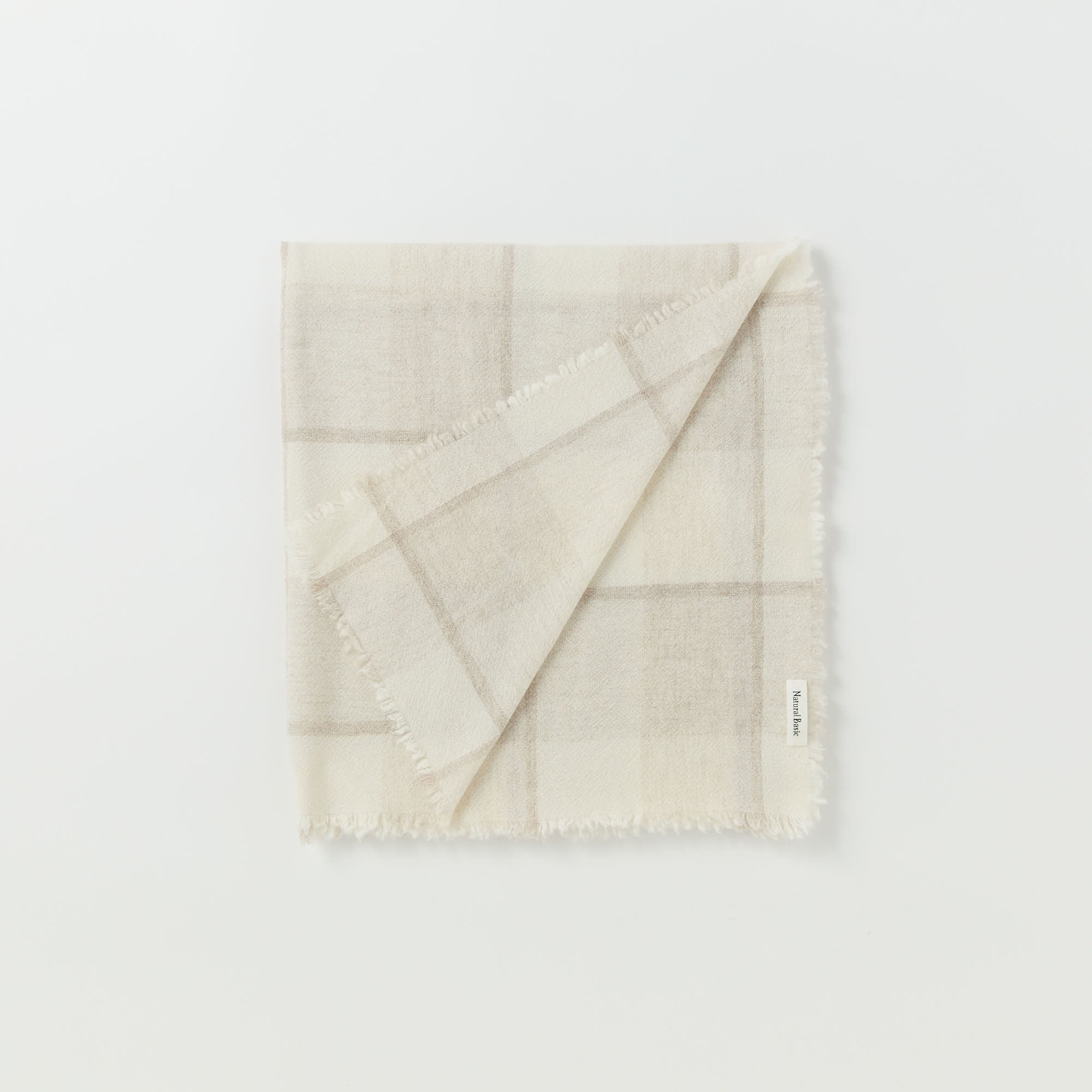 【Coming Soon】cashmere plaid large stole(大判カシミヤ縮絨ストール)