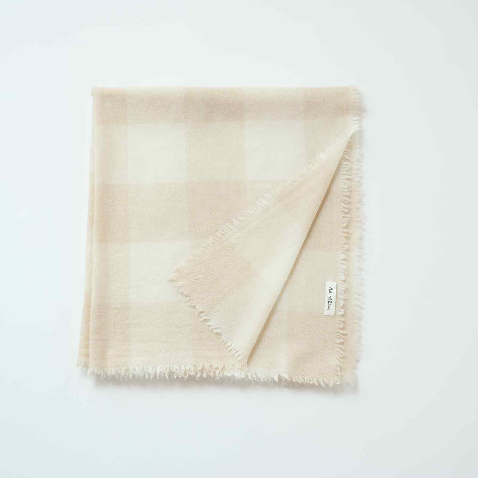 【Coming soon】cashmere plaid large stole（カシミヤチェック 大判ストール）