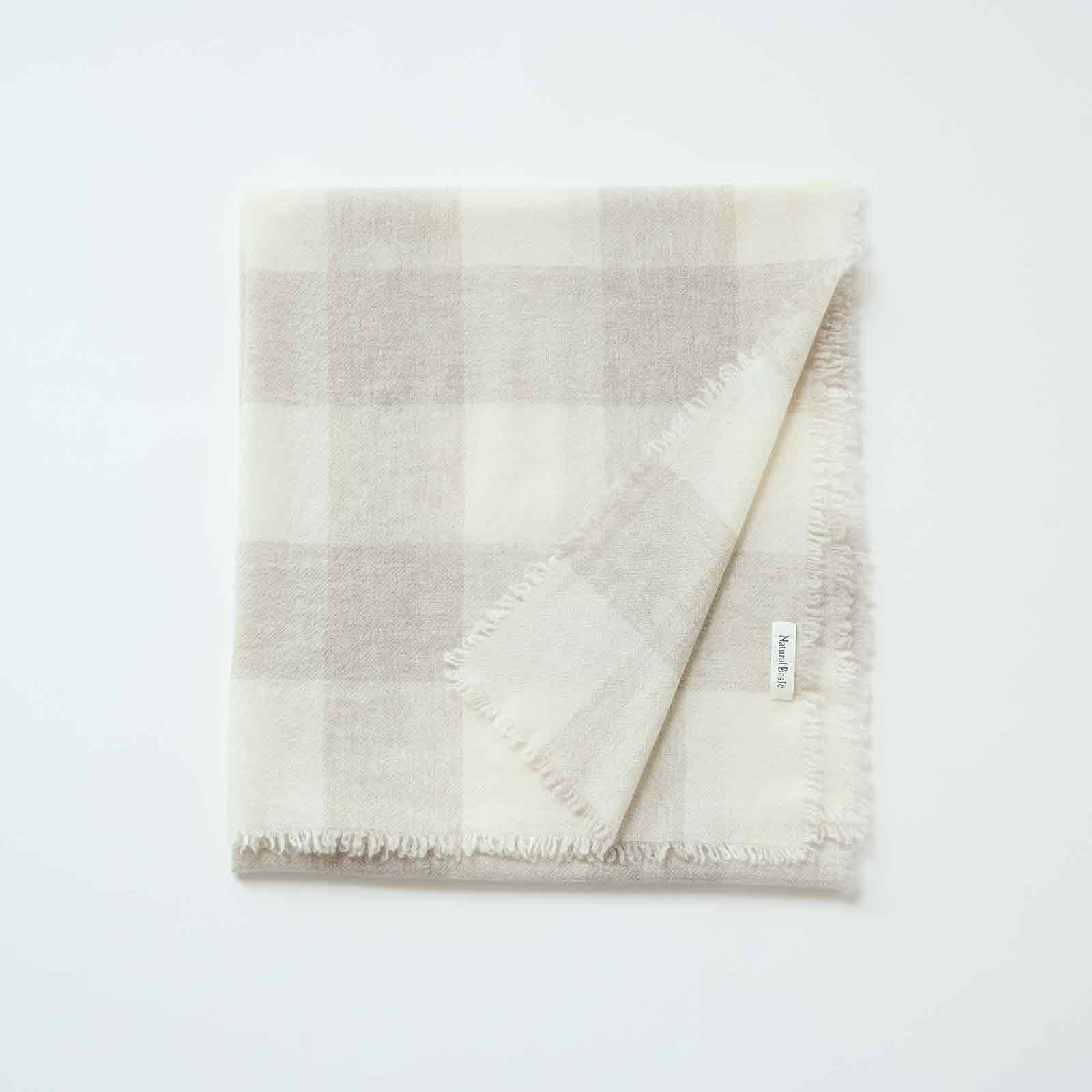 【Coming soon】cashmere plaid large stole（カシミヤチェック 大判ストール）