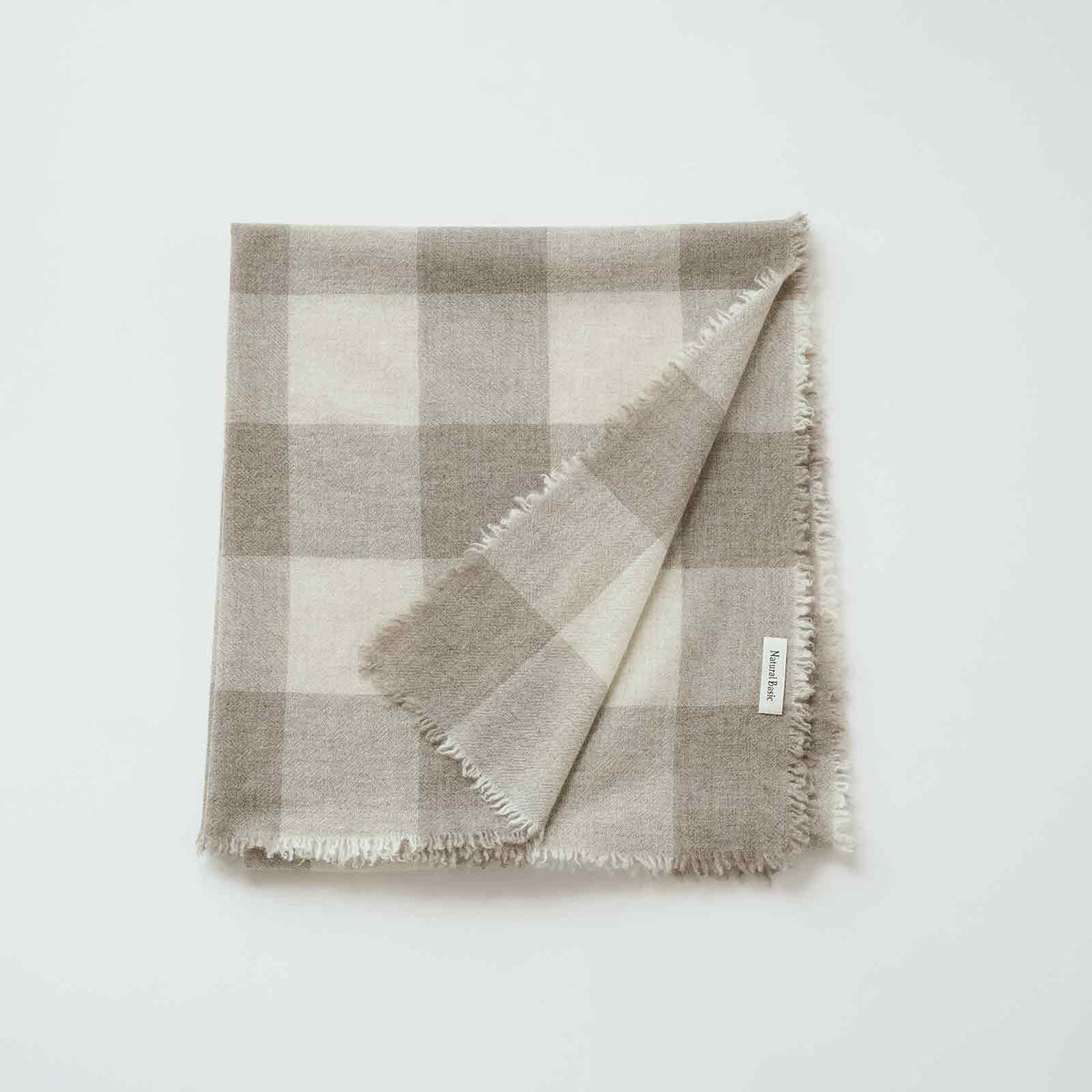 【Coming soon】cashmere plaid large stole（カシミヤチェック 大判ストール）