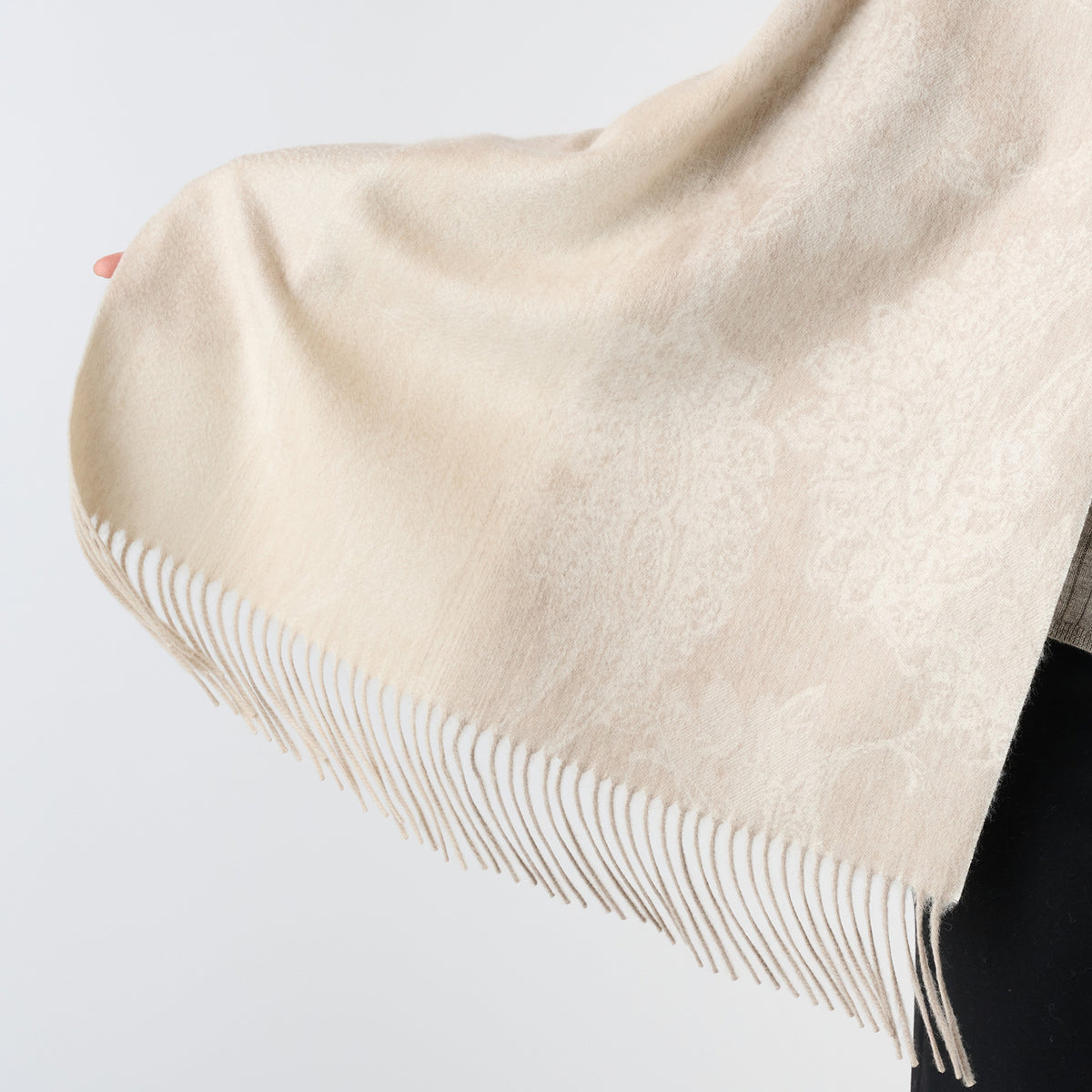 【Coming soon】cashmere jacquard stole（カシミヤ ジャカードストール）