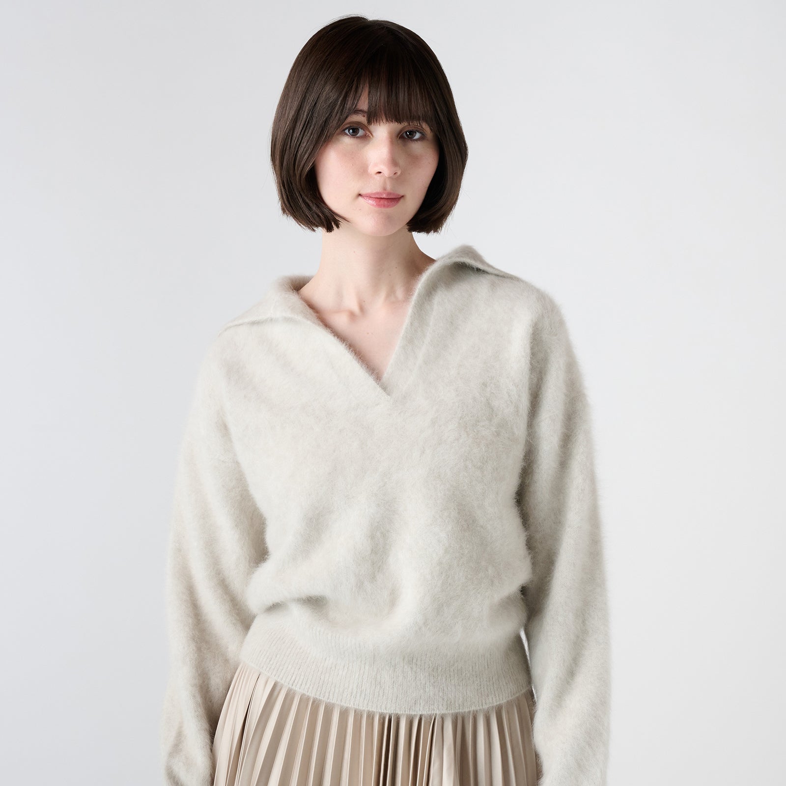 【Coming soon】fox cashmere skipper pullover（フォックスカシミヤ スキッパーニット）