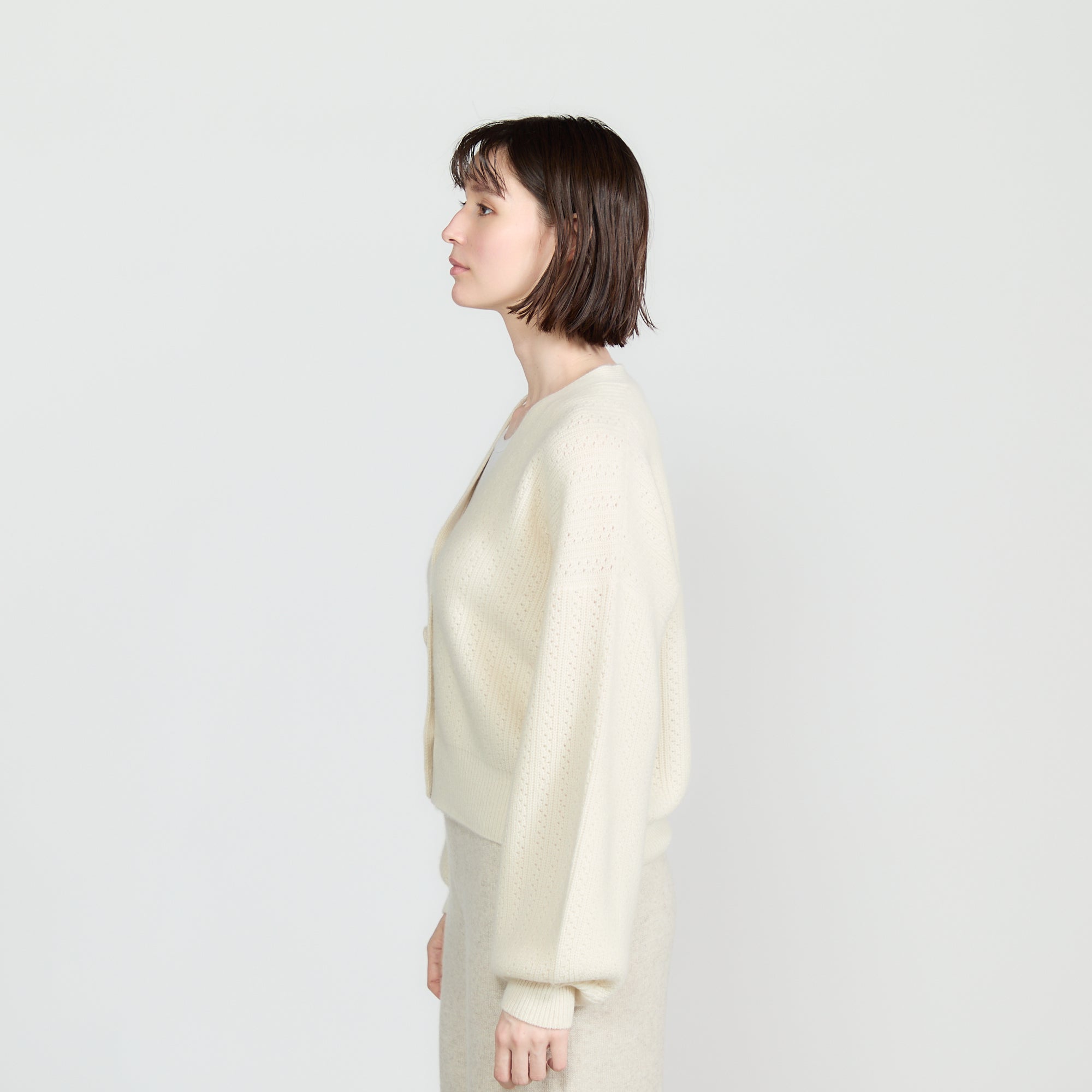 【Coming Soon】cashmere rib knit cardigan(カシミヤ 変形リブニット カーディガン)
