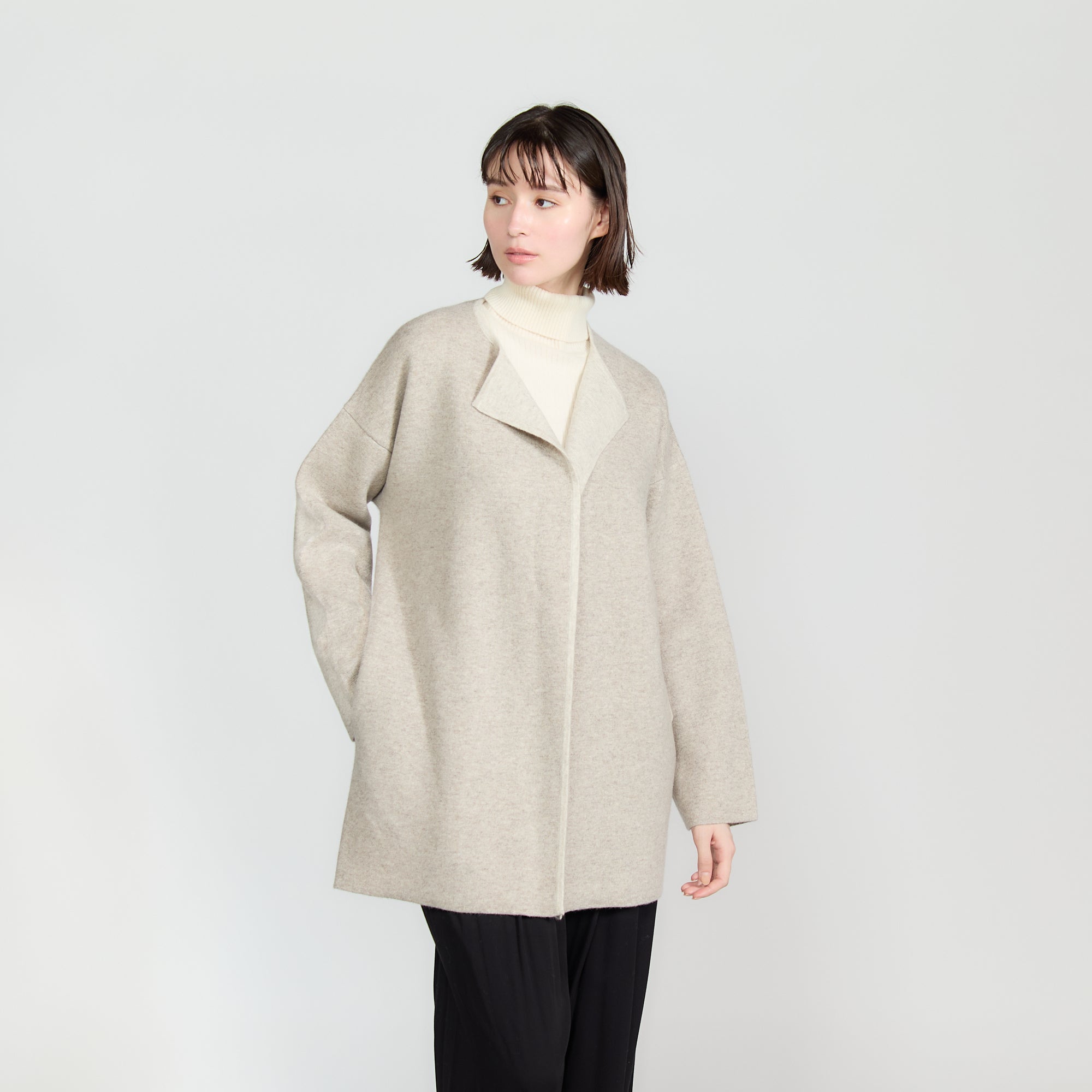 cashmere knit short coat(カシミヤ ショートコート)